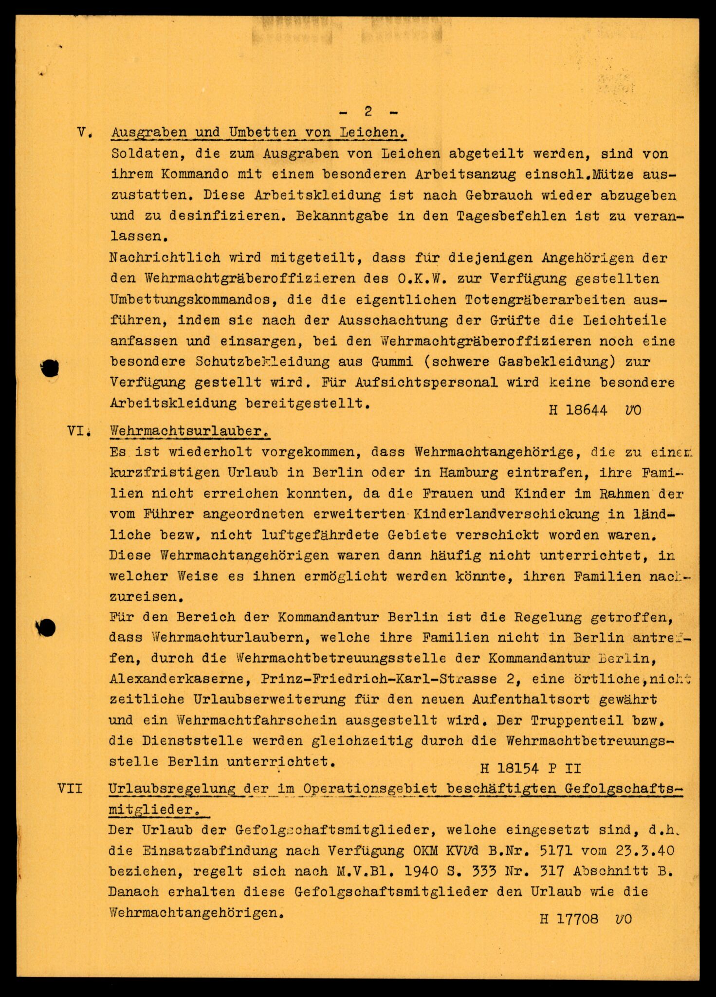 Forsvarets Overkommando. 2 kontor. Arkiv 11.4. Spredte tyske arkivsaker, AV/RA-RAFA-7031/D/Dar/Dara/L0025: Diverse, 1940-1942