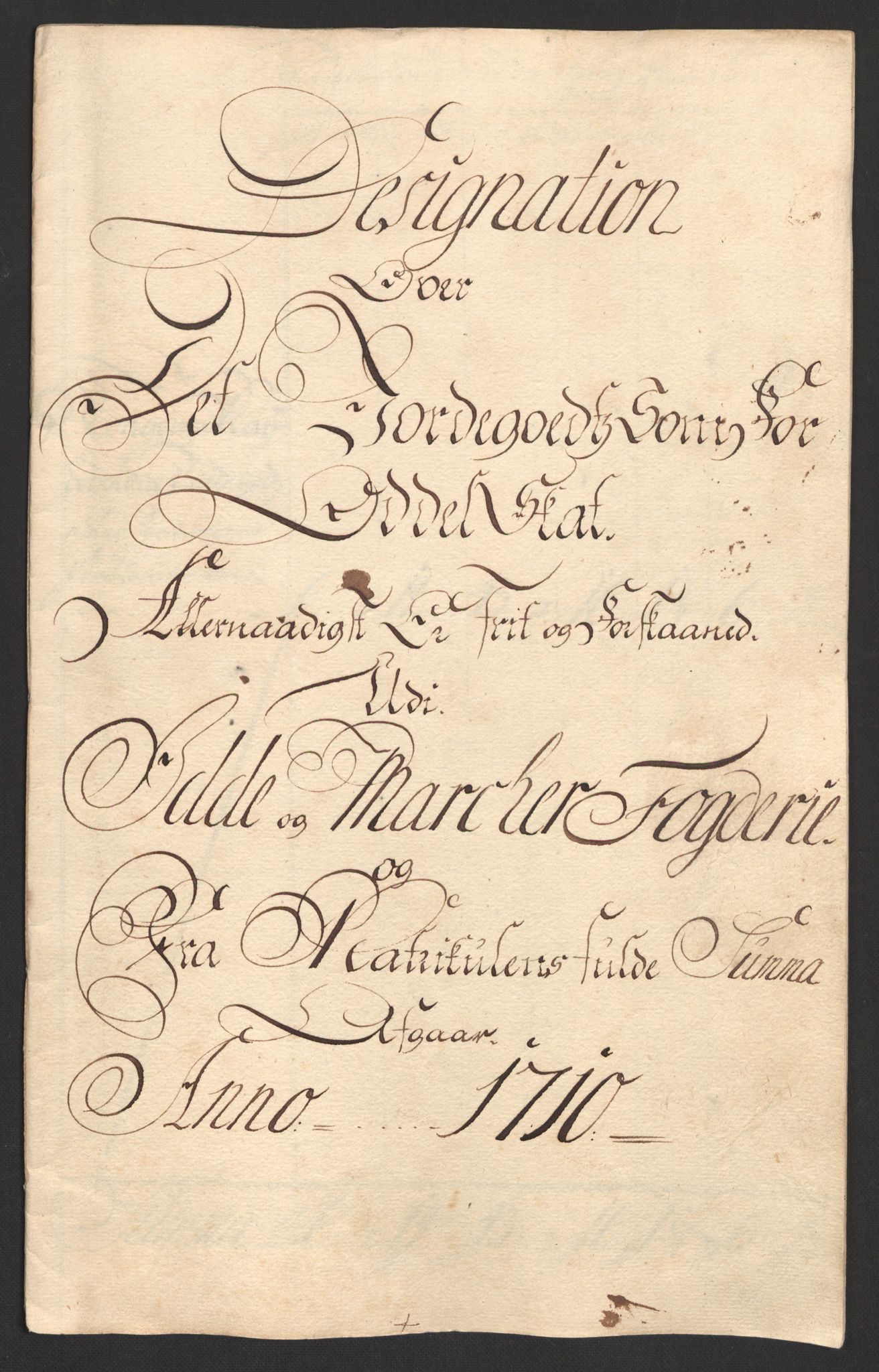 Rentekammeret inntil 1814, Reviderte regnskaper, Fogderegnskap, AV/RA-EA-4092/R01/L0019: Fogderegnskap Idd og Marker, 1710, s. 99