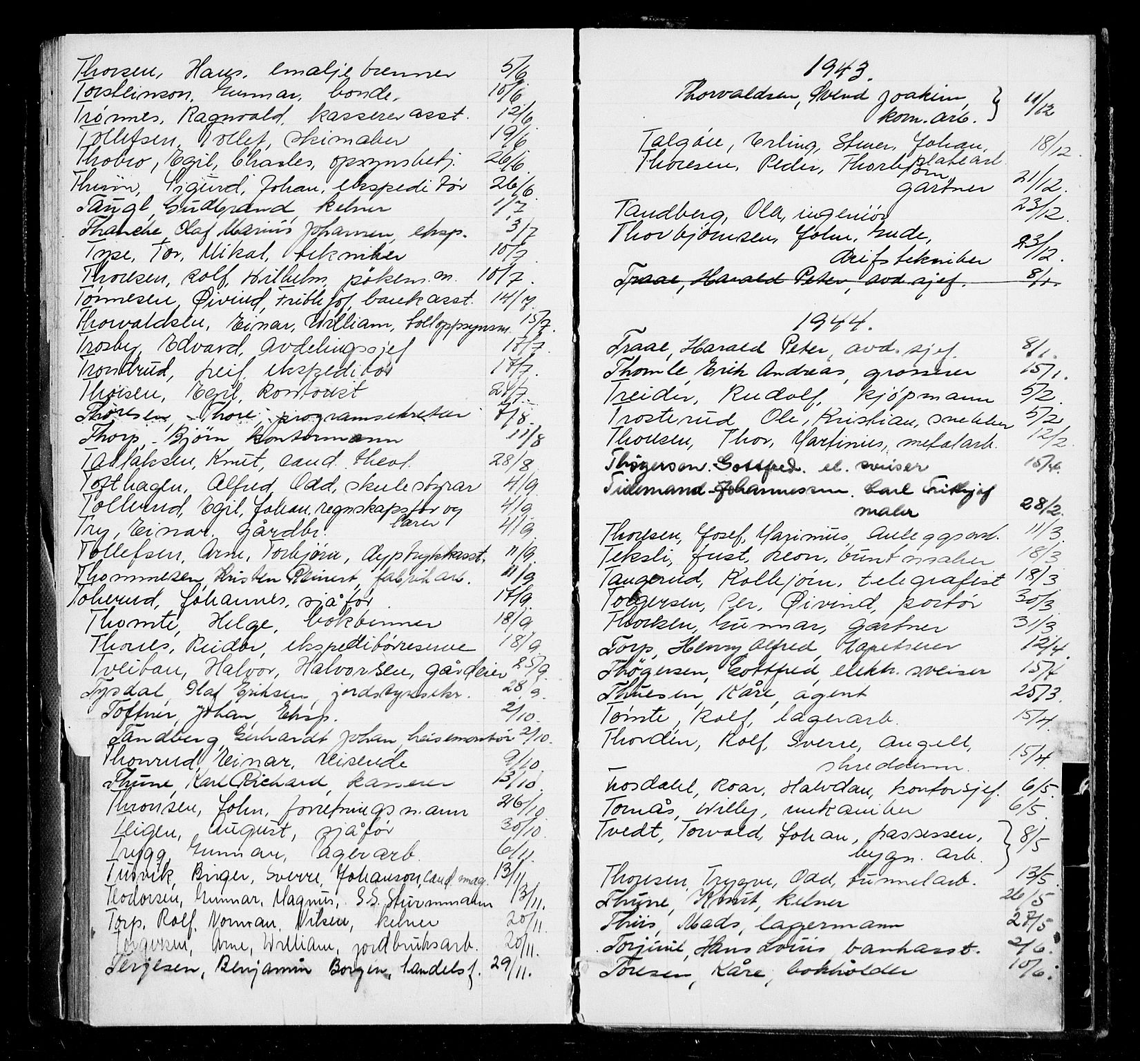 Oslo byfogd avd. I, AV/SAO-A-10220/L/La/L0006: Vigselsregister, 1943-1946, s. 122