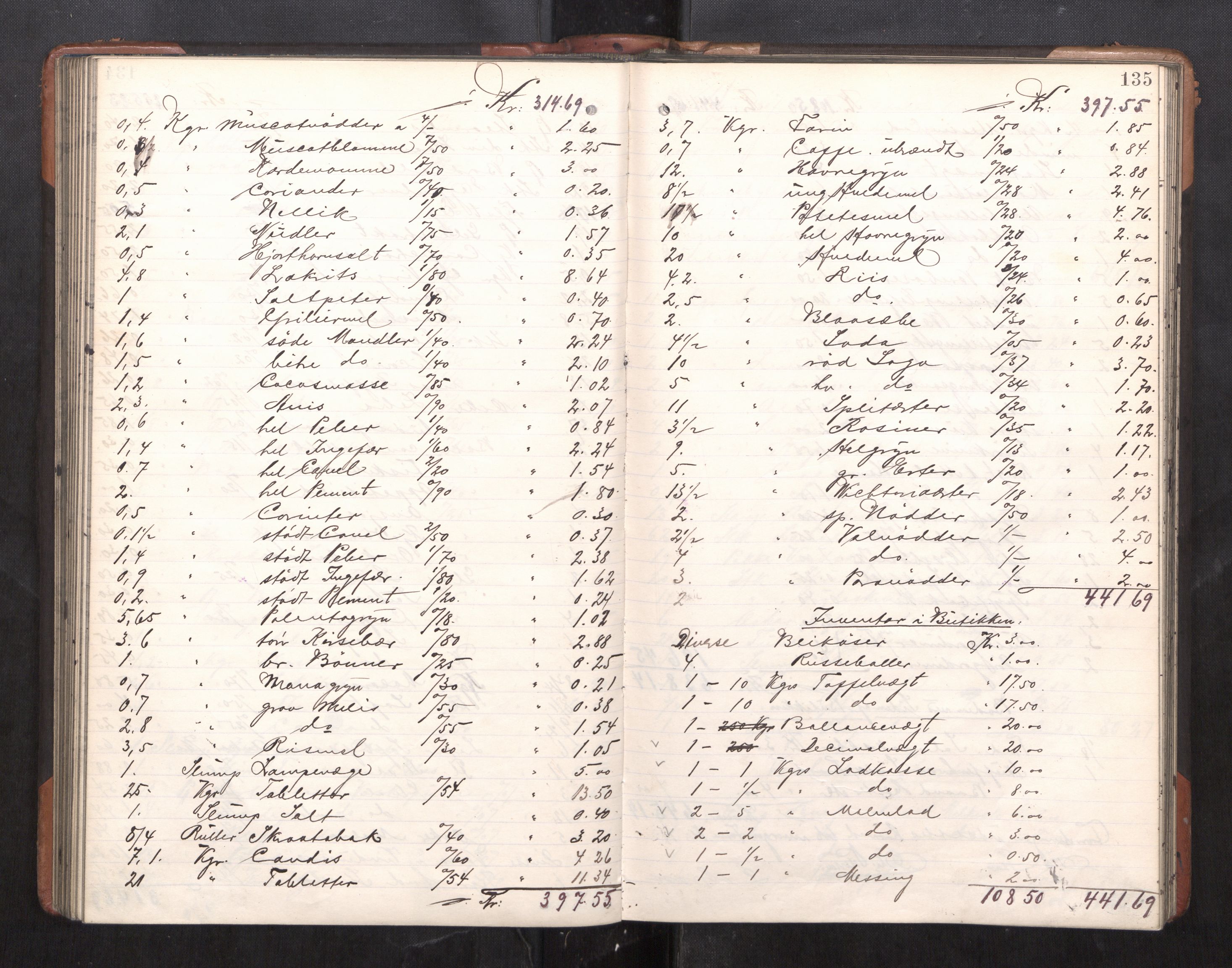 Trondheim byfogd, AV/SAT-A-0003/1/3/3C/L0025: Skifteregistreringsprotokoll - 24/1-14/7. (u/ register), 1906-1909, s. 135