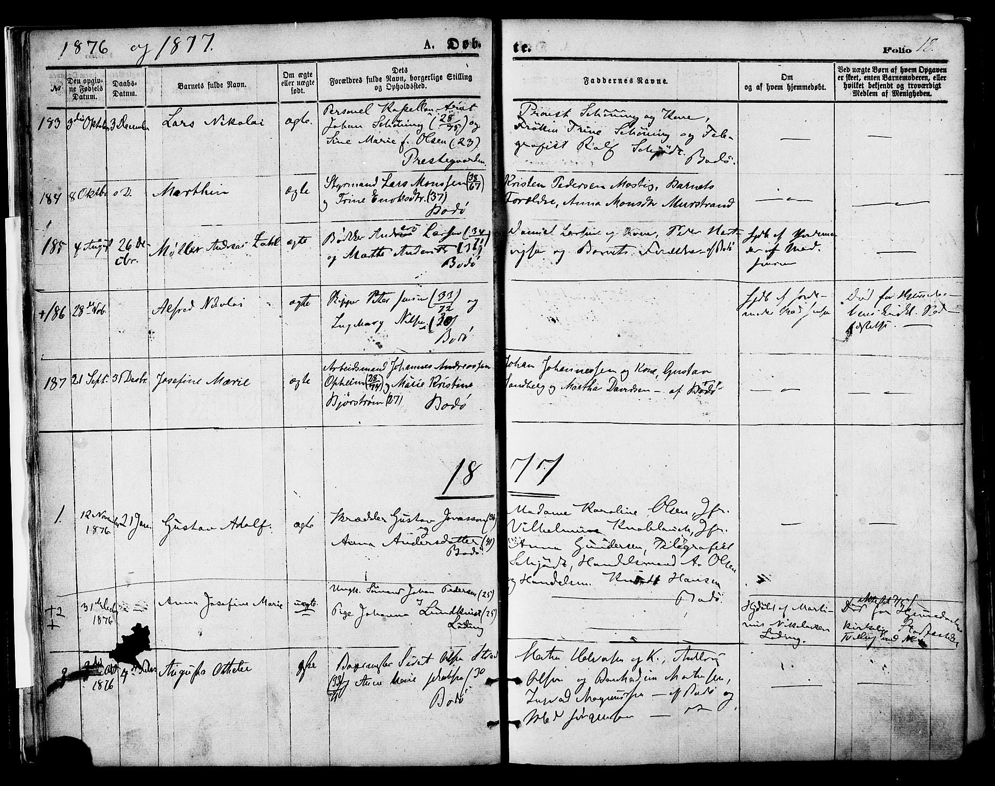 Ministerialprotokoller, klokkerbøker og fødselsregistre - Nordland, AV/SAT-A-1459/801/L0009: Ministerialbok nr. 801A09, 1876-1883, s. 18