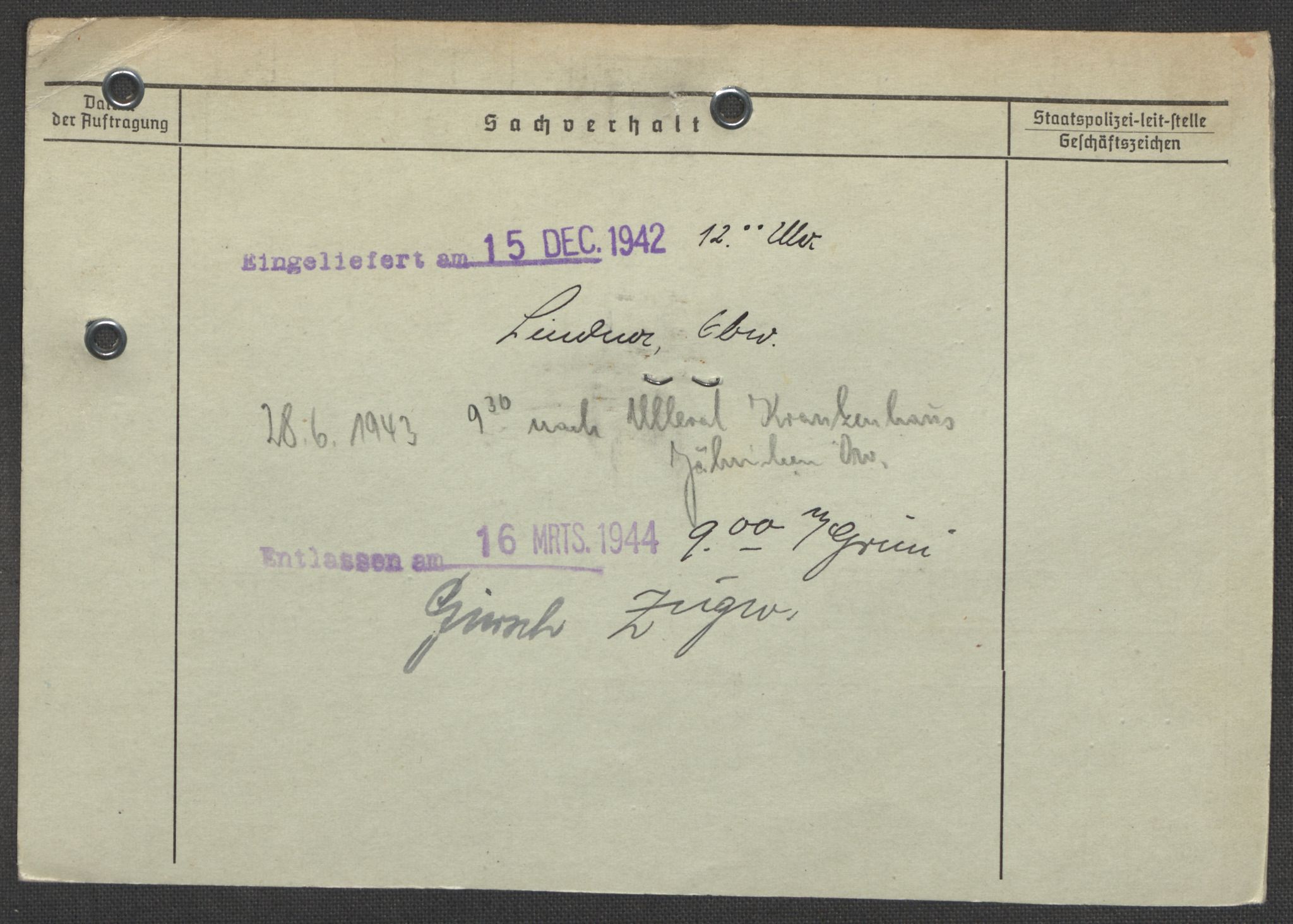 Befehlshaber der Sicherheitspolizei und des SD, RA/RAFA-5969/E/Ea/Eaa/L0007: Register over norske fanger i Møllergata 19: Lundb-N, 1940-1945, s. 979
