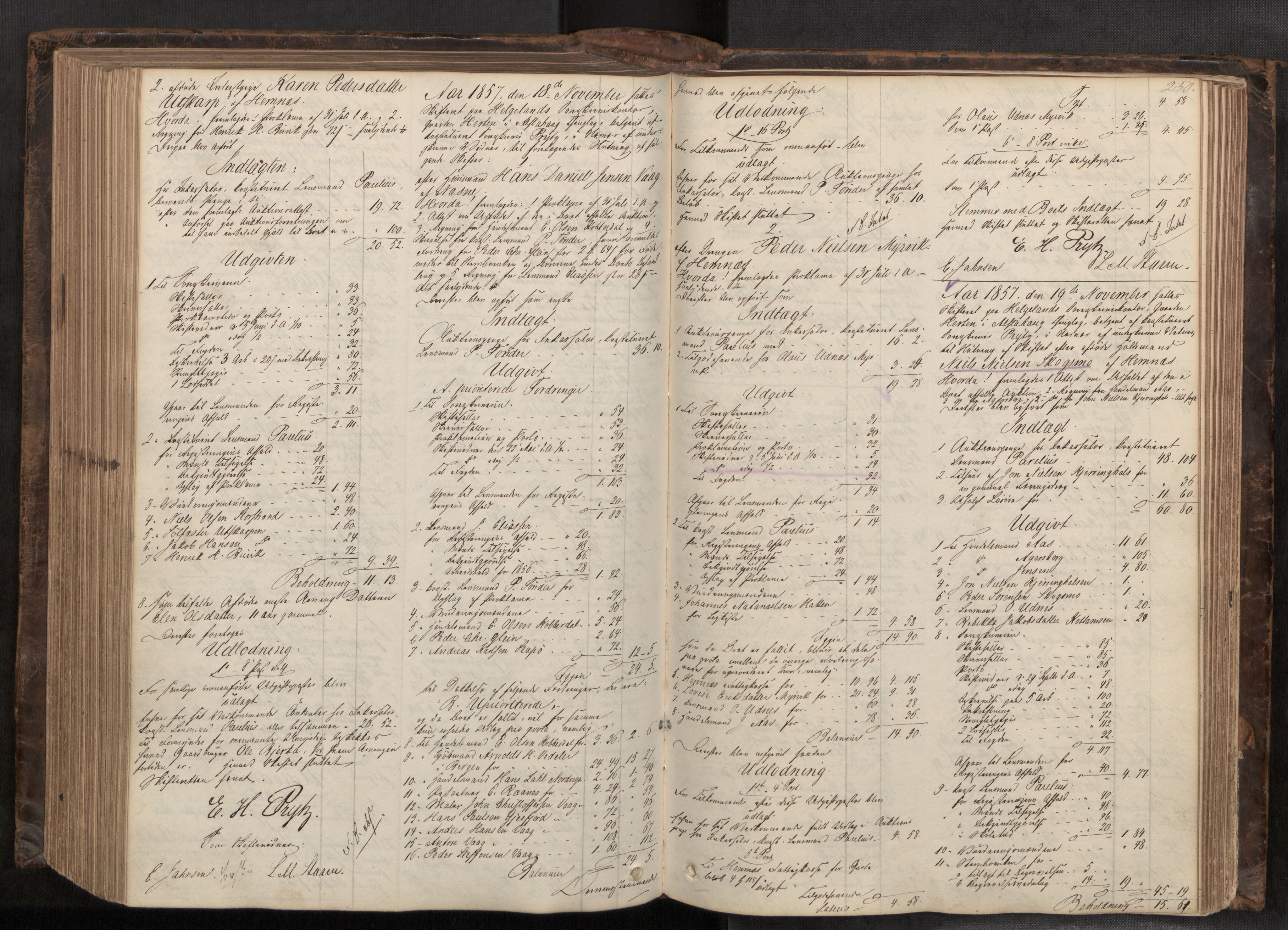 Helgeland sorenskriveri, AV/SAT-A-0004/3/3A/L0107: Skifteprotokoll 52, 1851-1859, s. 250