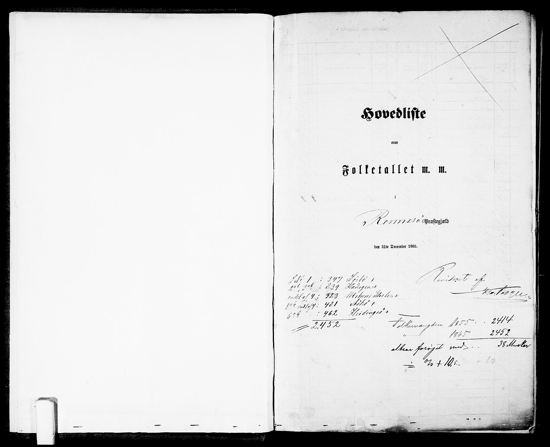 RA, Folketelling 1865 for 1142P Rennesøy prestegjeld, 1865, s. 5