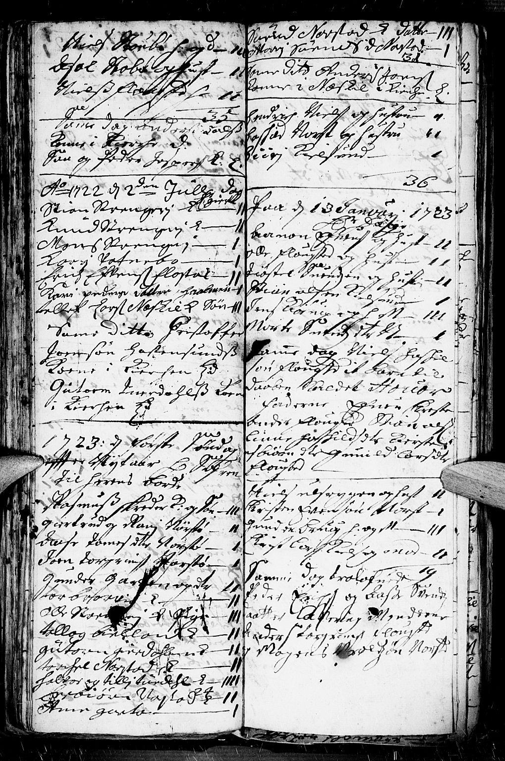 Dypvåg sokneprestkontor, SAK/1111-0007/F/Fb/Fba/L0003: Klokkerbok nr. B 3, 1715-1738, s. 83