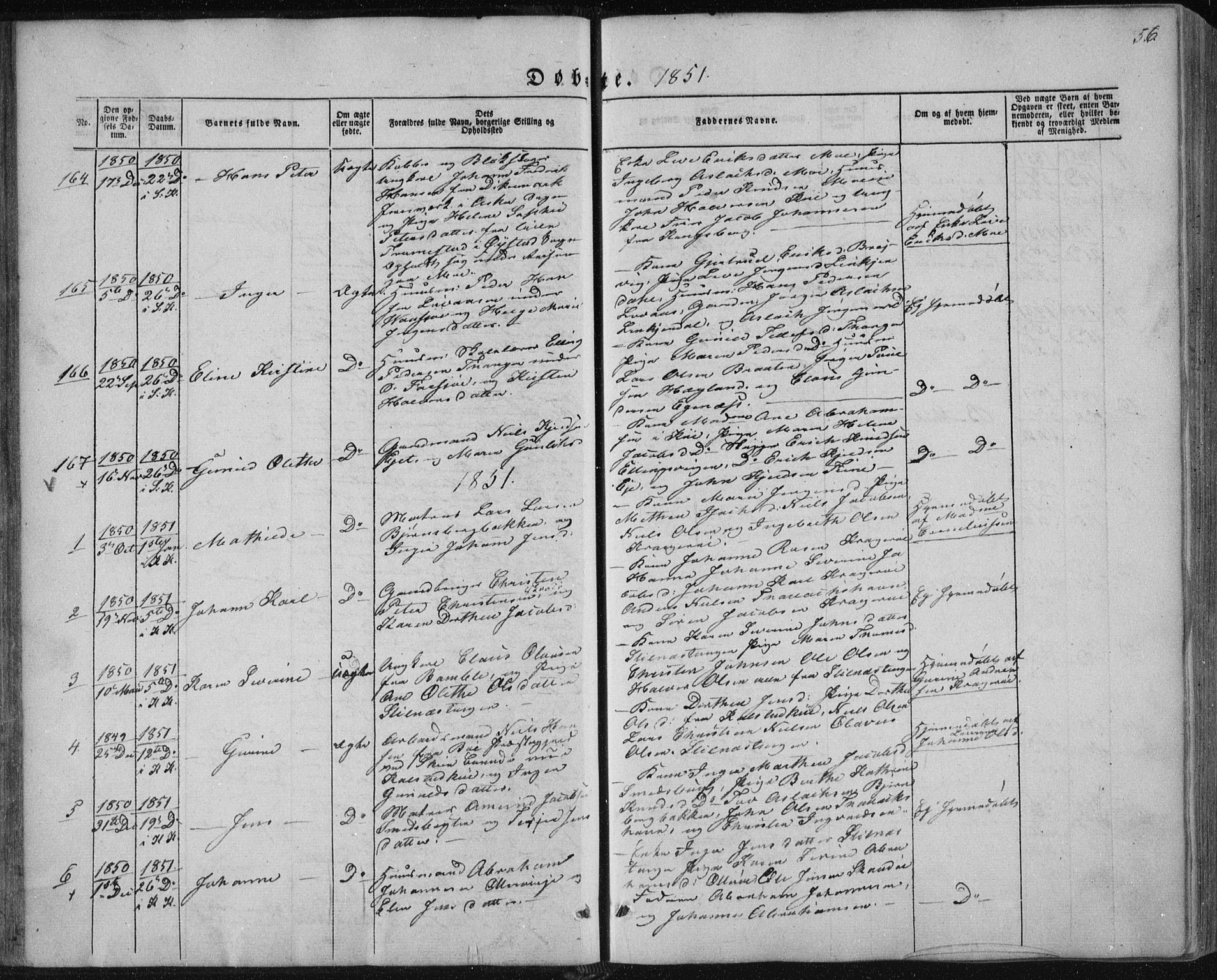 Sannidal kirkebøker, AV/SAKO-A-296/F/Fa/L0008: Ministerialbok nr. 8, 1847-1862, s. 56