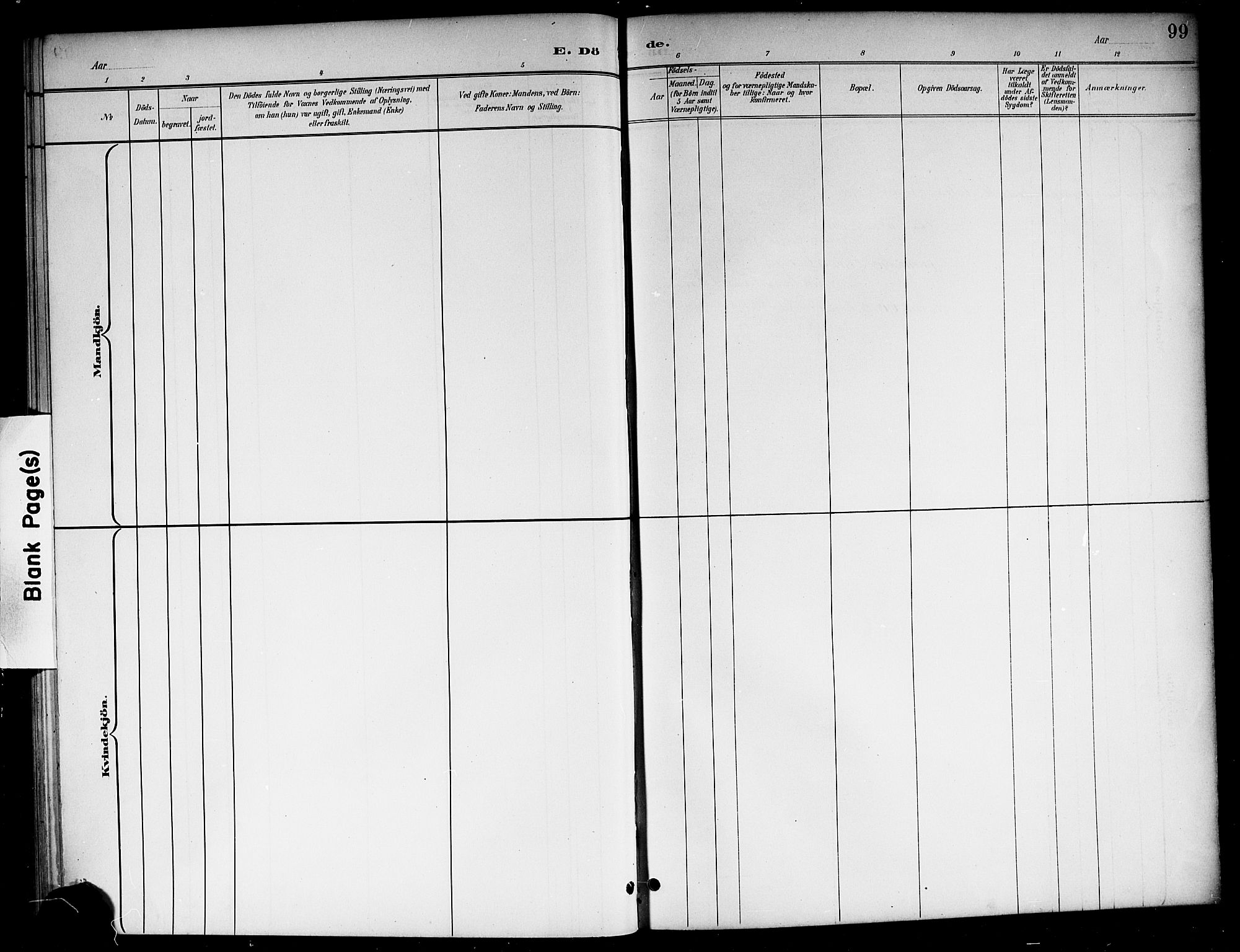 Lardal kirkebøker, AV/SAKO-A-350/G/Ga/L0002: Klokkerbok nr. I 2, 1901-1916, s. 99