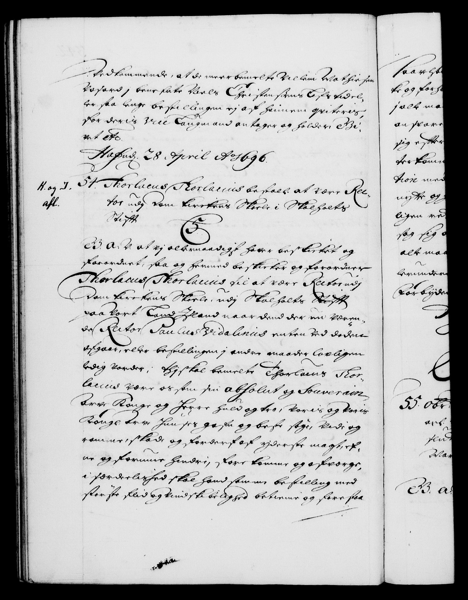 Danske Kanselli 1572-1799, RA/EA-3023/F/Fc/Fca/Fcaa/L0016: Norske registre (mikrofilm), 1692-1697, s. 342b