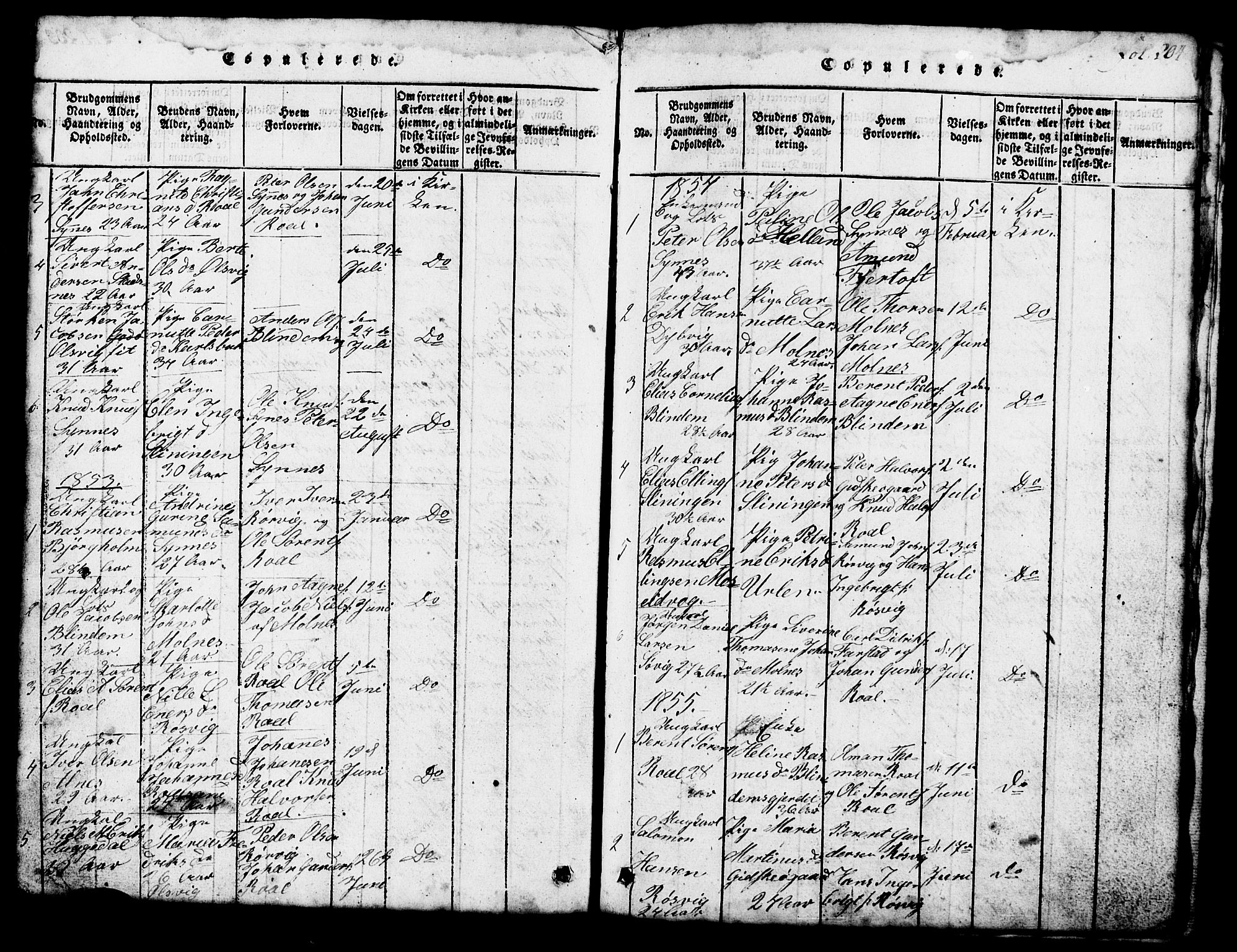 Ministerialprotokoller, klokkerbøker og fødselsregistre - Møre og Romsdal, AV/SAT-A-1454/537/L0520: Klokkerbok nr. 537C01, 1819-1868, s. 204