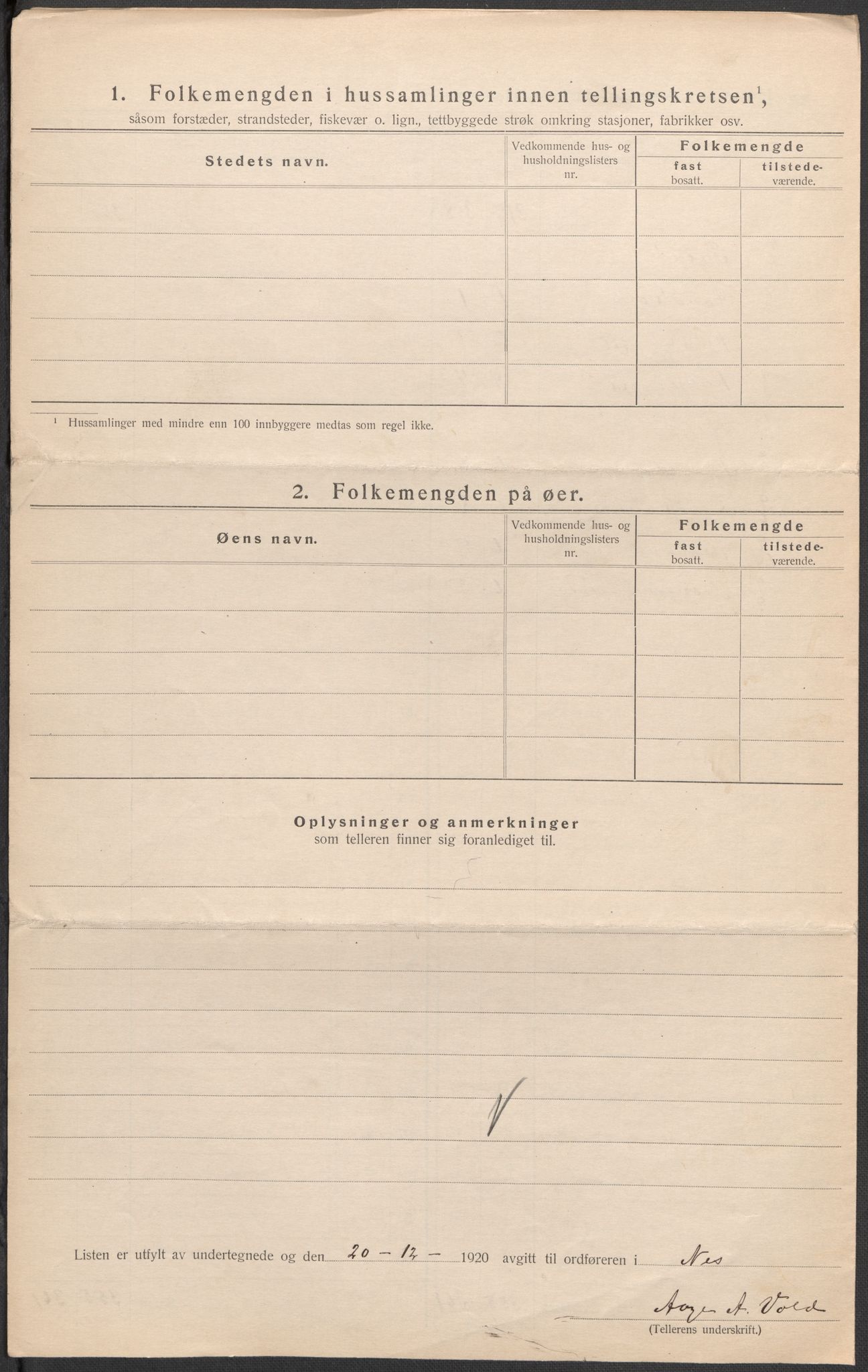 SAO, Folketelling 1920 for 0236 Nes herred, 1920, s. 54