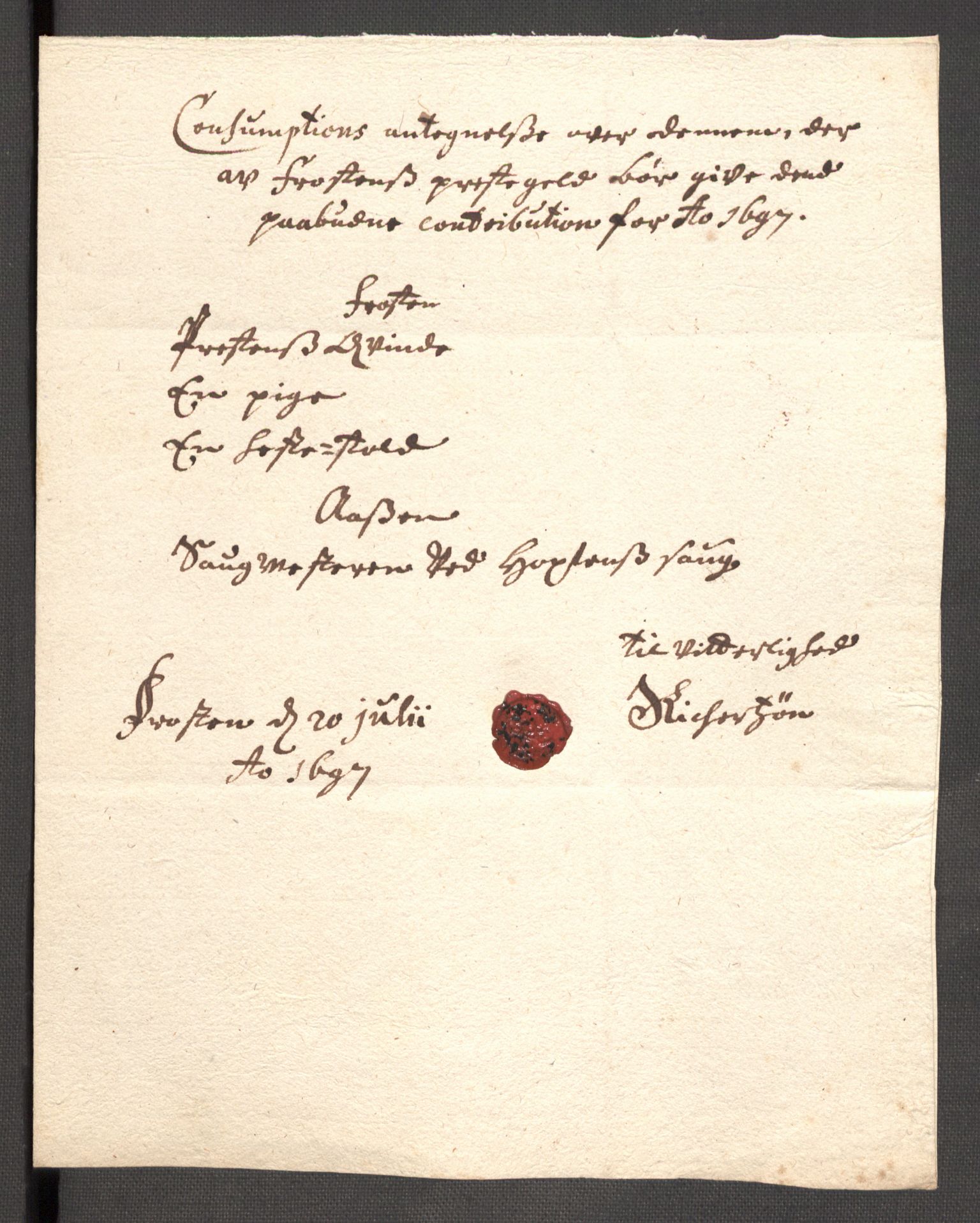 Rentekammeret inntil 1814, Reviderte regnskaper, Fogderegnskap, AV/RA-EA-4092/R62/L4189: Fogderegnskap Stjørdal og Verdal, 1697, s. 150