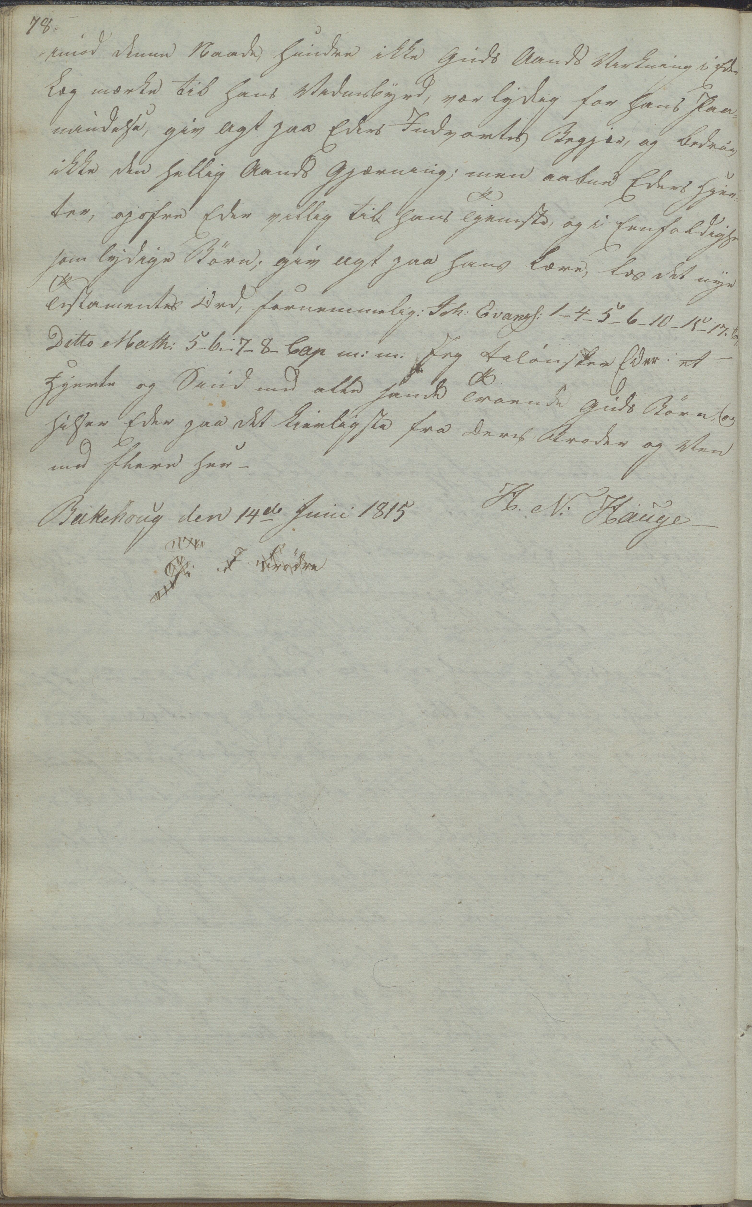 Heggtveitsamlingen, TMF/A-1007/H/L0052/0001: Innbundne brev Ms. S, med innlagt registratur / Innbundne brev Ms S. , 1801-1823, s. 78