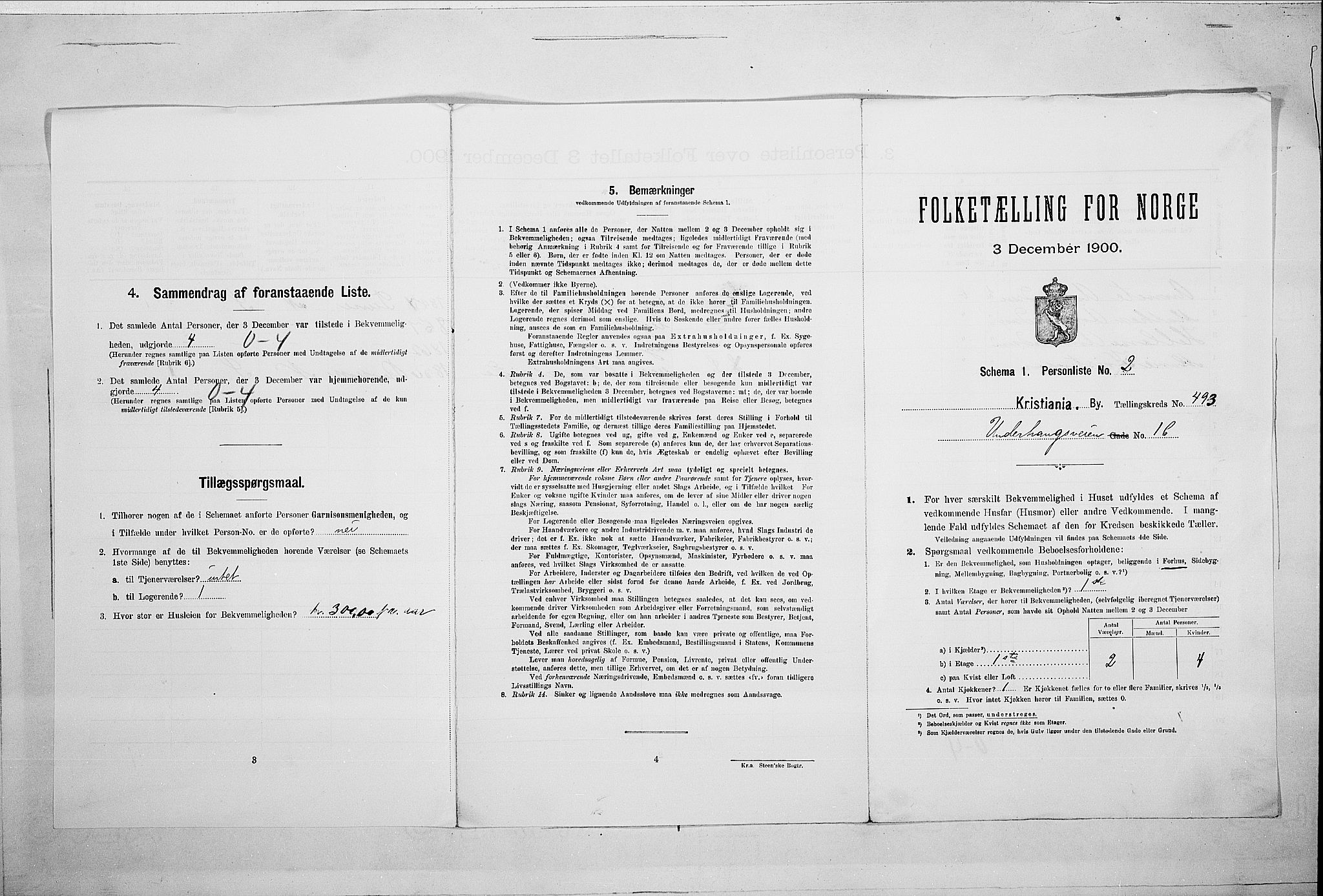 SAO, Folketelling 1900 for 0301 Kristiania kjøpstad, 1900, s. 107569