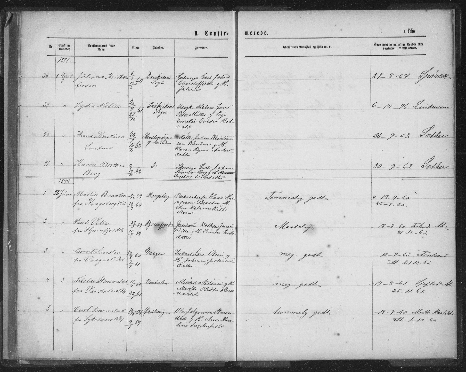 Ministerialprotokoller, klokkerbøker og fødselsregistre - Sør-Trøndelag, AV/SAT-A-1456/601/L0090: Klokkerbok nr. 601C08, 1877-1878