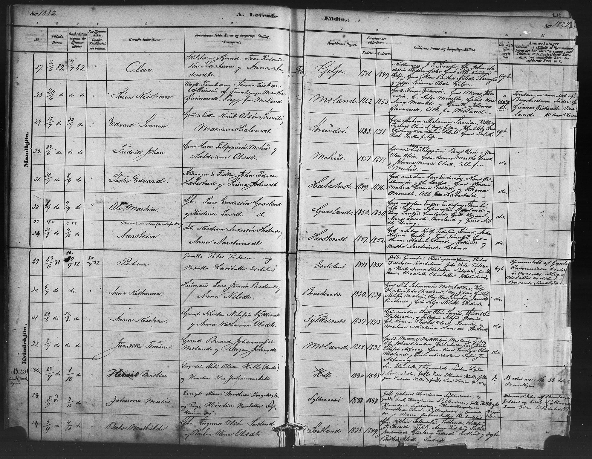 Finnås sokneprestembete, AV/SAB-A-99925/H/Ha/Haa/Haac/L0001: Ministerialbok nr. C 1, 1881-1894, s. 15