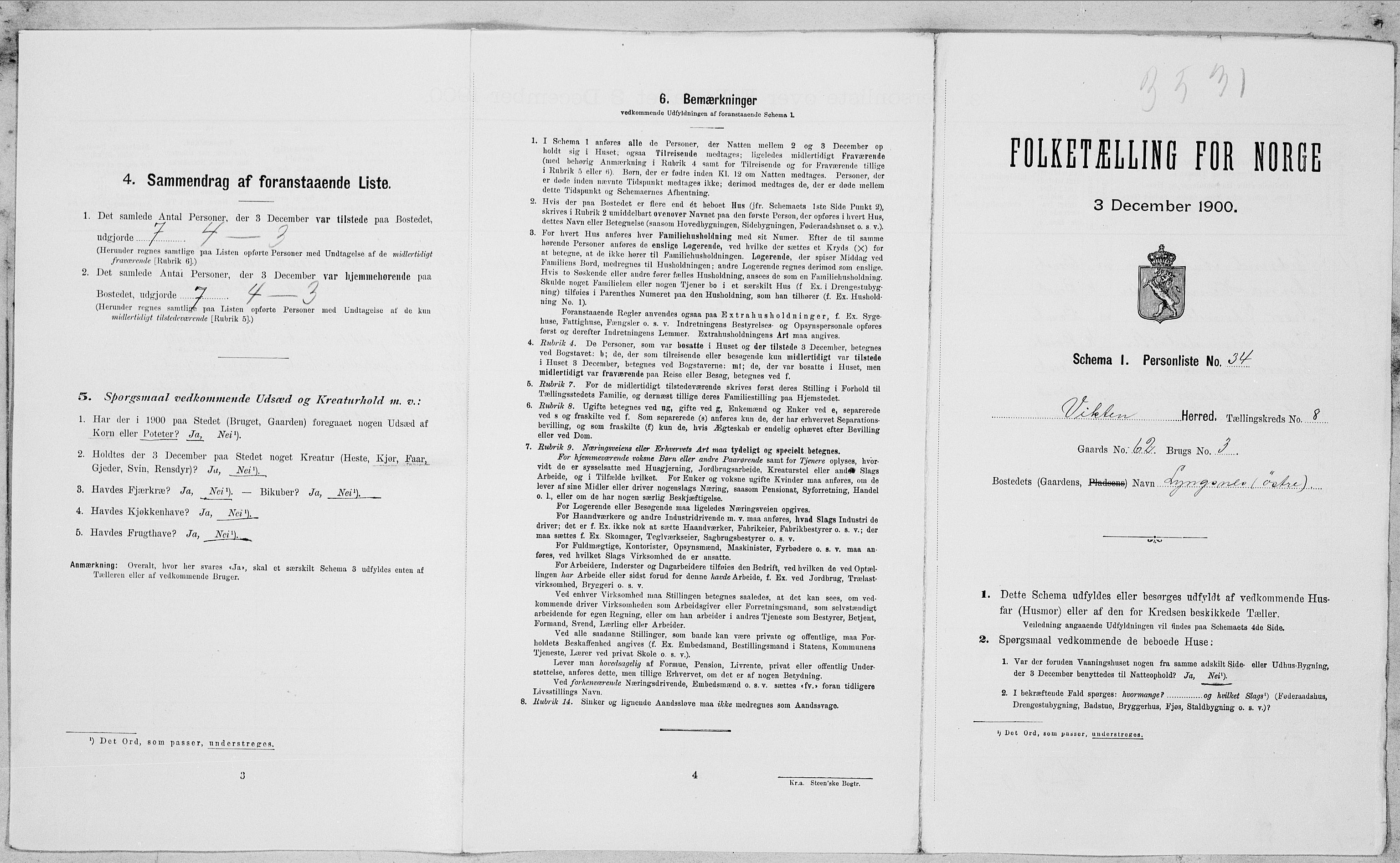 SAT, Folketelling 1900 for 1750 Vikna herred, 1900, s. 920
