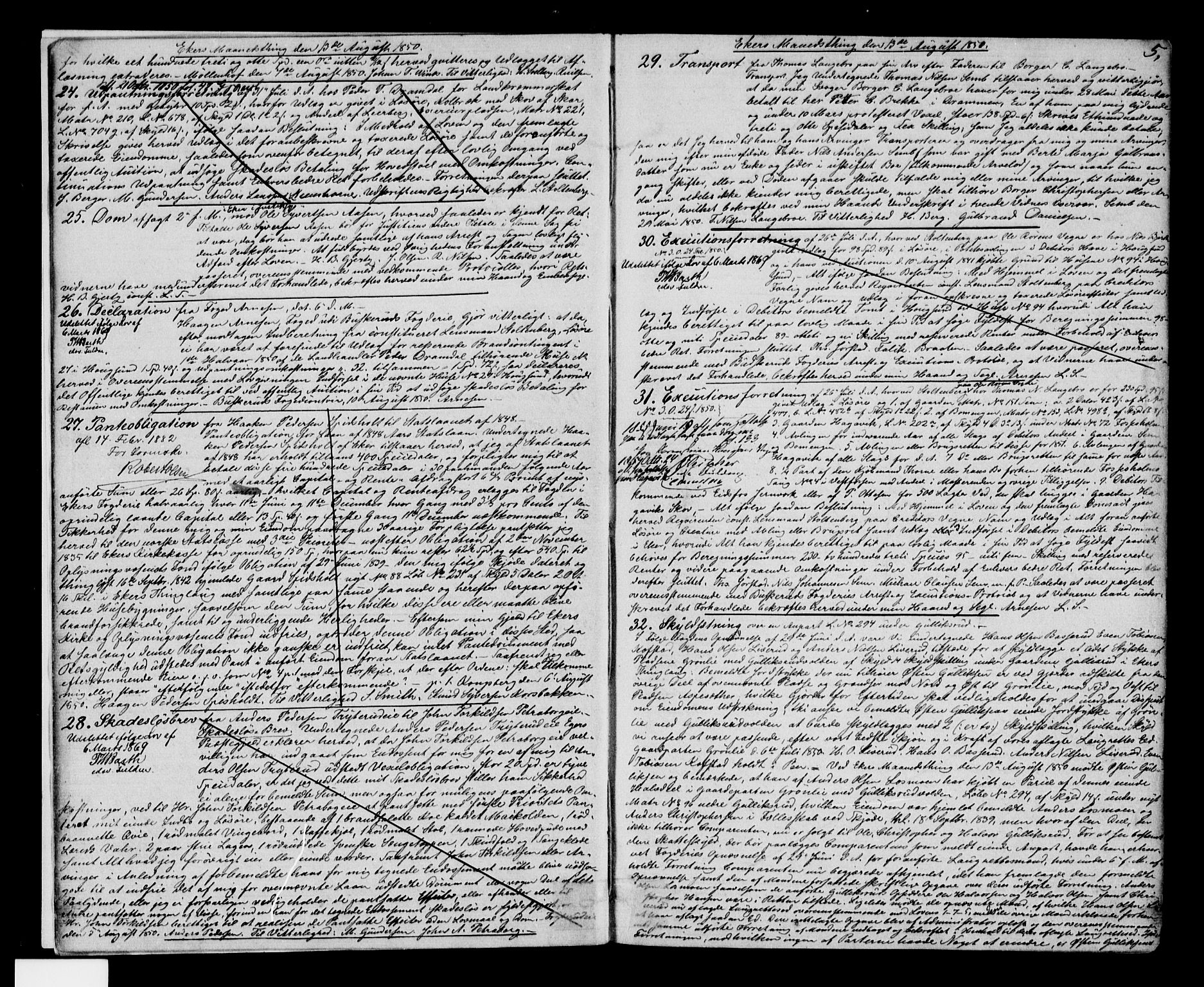 Eiker, Modum og Sigdal sorenskriveri, SAKO/A-123/G/Ga/Gaa/L0013a: Pantebok nr. I 13a, 1850-1852, s. 5
