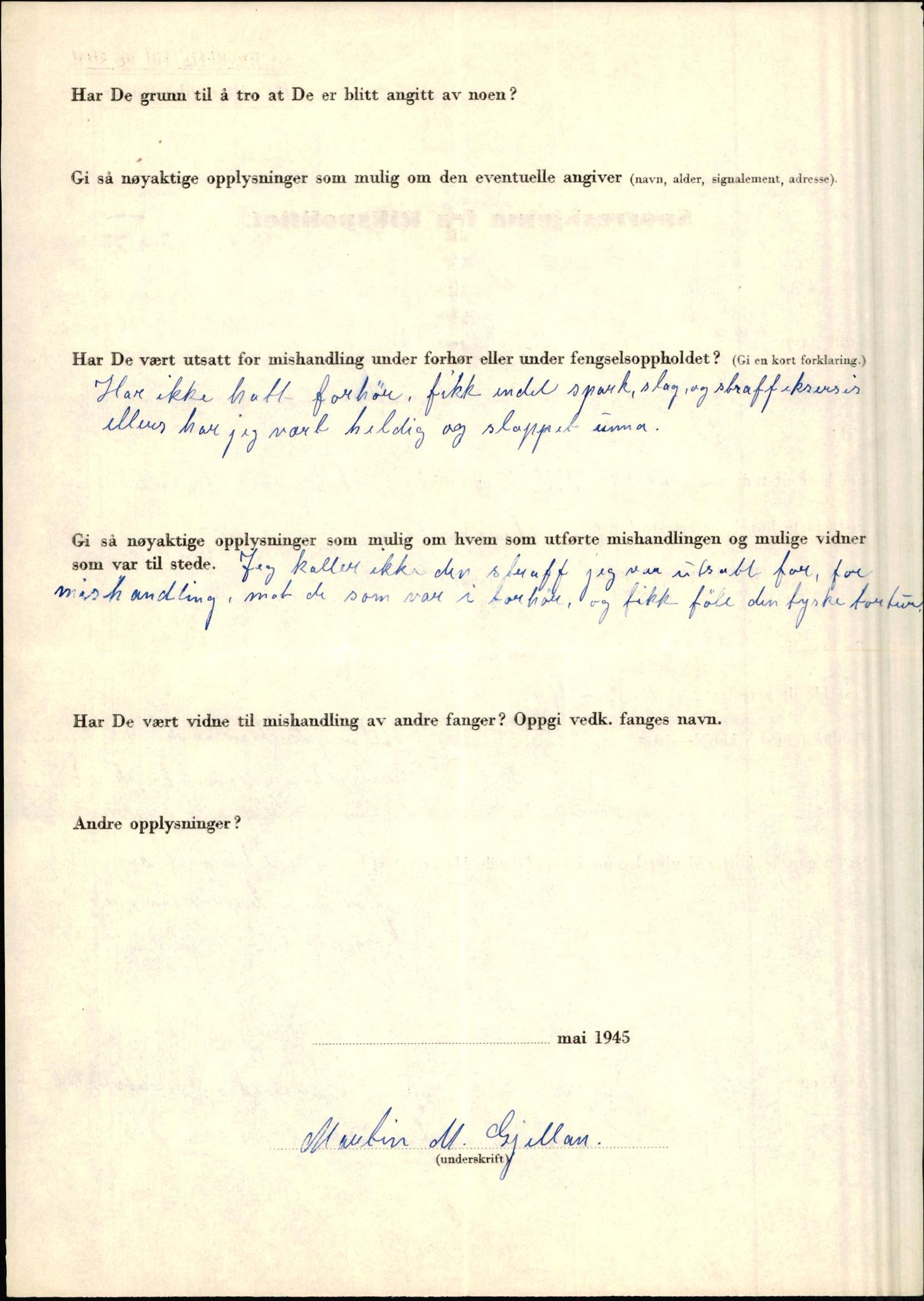 Rikspolitisjefen, AV/RA-S-1560/L/L0005: Gidske, Peder Martin -  Hansell, Georg, 1940-1945, s. 42