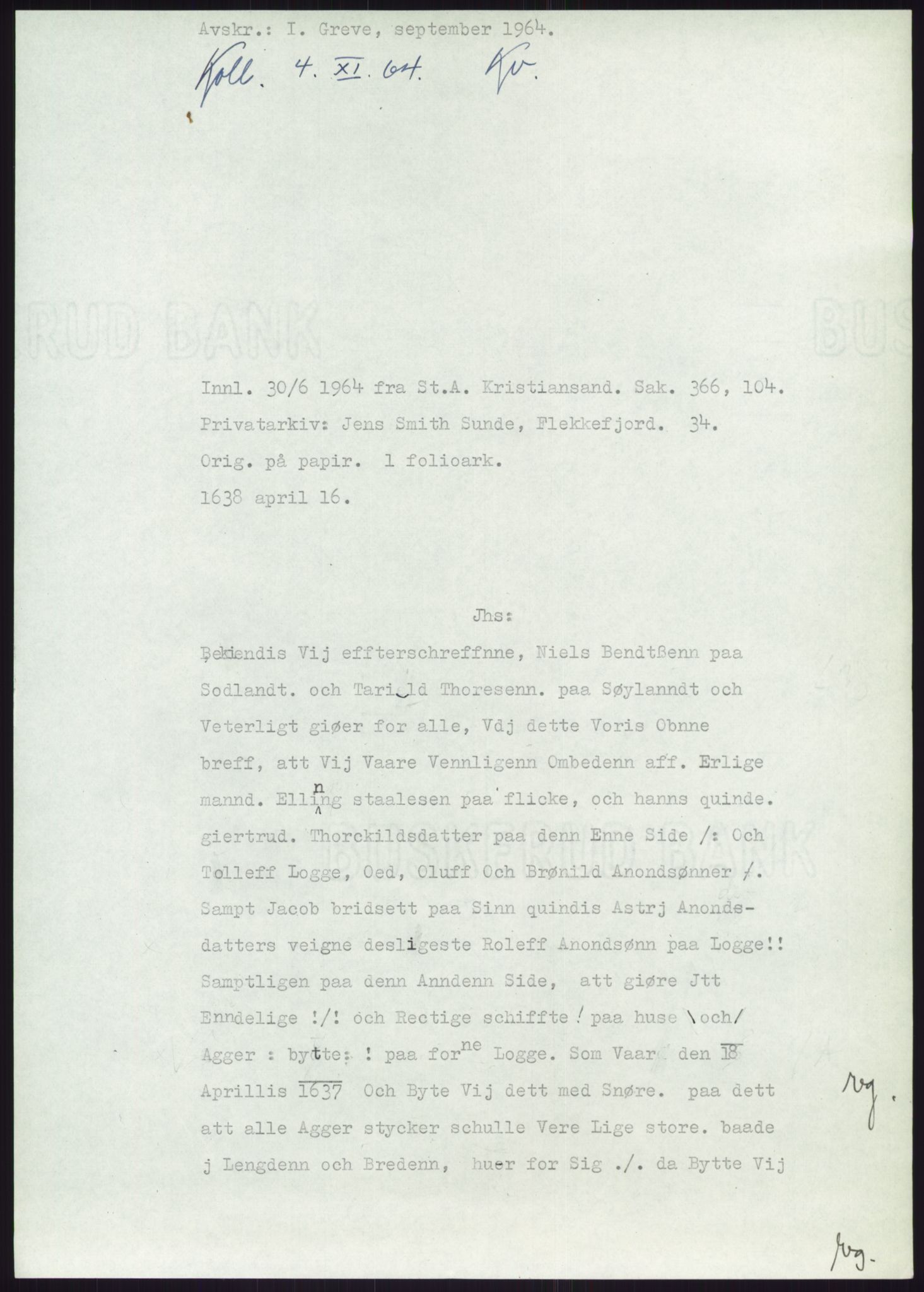 Samlinger til kildeutgivelse, Diplomavskriftsamlingen, AV/RA-EA-4053/H/Ha, s. 3376