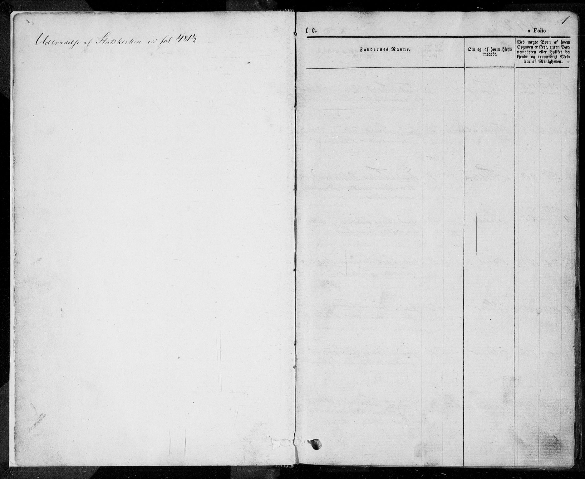 Lye sokneprestkontor, SAST/A-101794/001/30BA/L0005: Ministerialbok nr. A 5.1, 1842-1855, s. 1