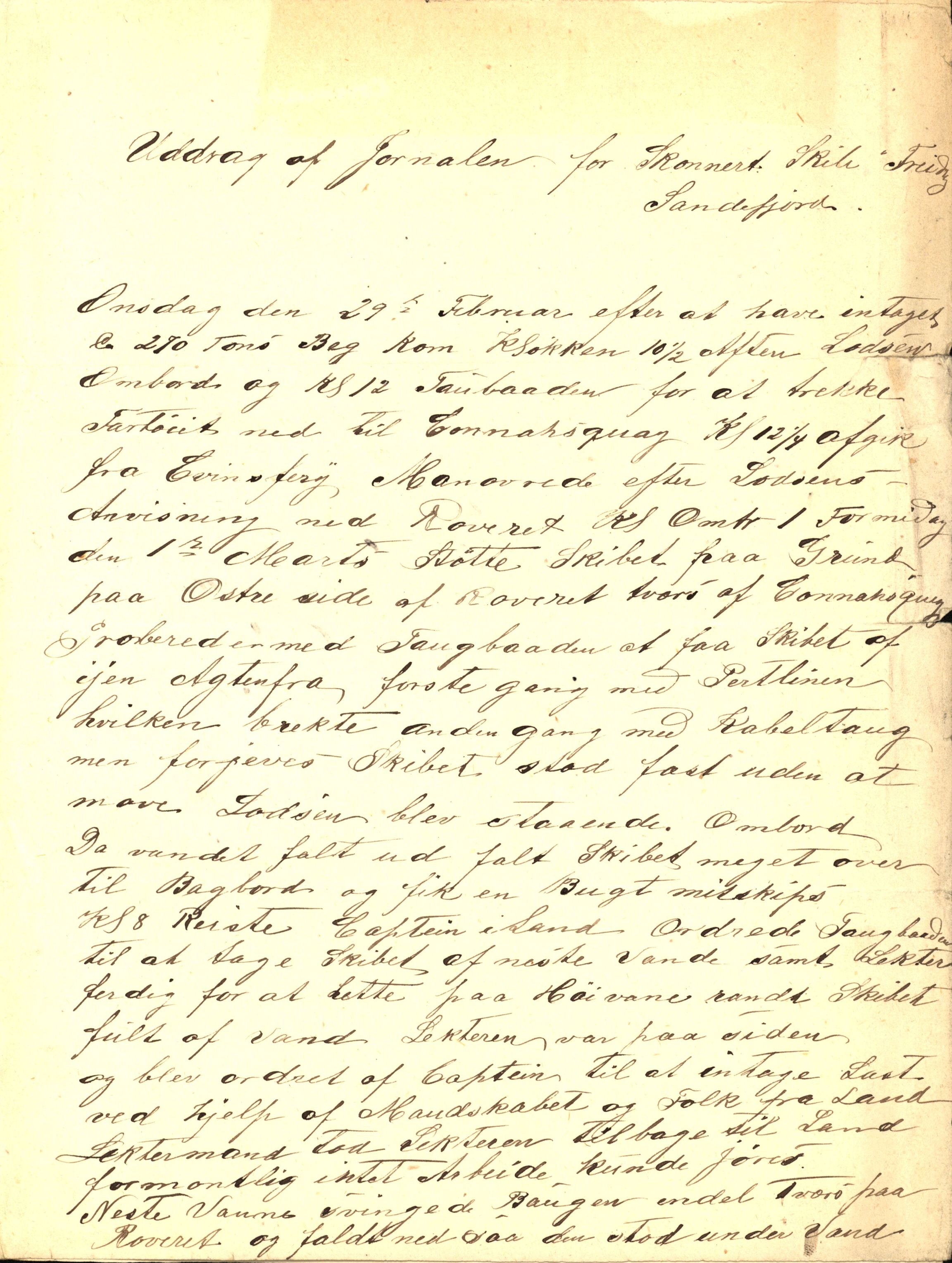 Pa 63 - Østlandske skibsassuranceforening, VEMU/A-1079/G/Ga/L0023/0002: Havaridokumenter / Flora, Frank, Freidig, Sophie, Wilhelmine, 1888, s. 55