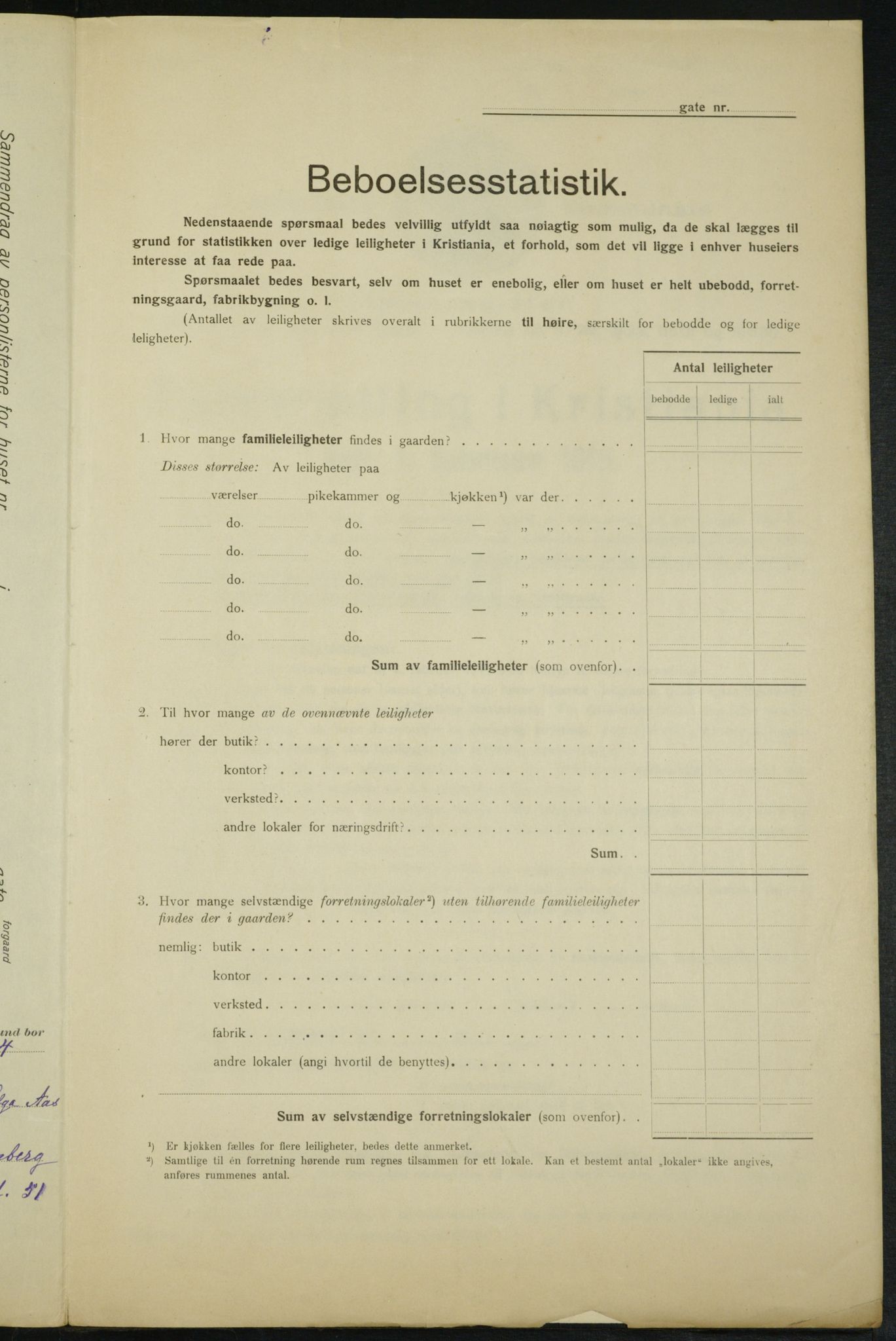 OBA, Kommunal folketelling 1.2.1915 for Kristiania, 1915, s. 13279