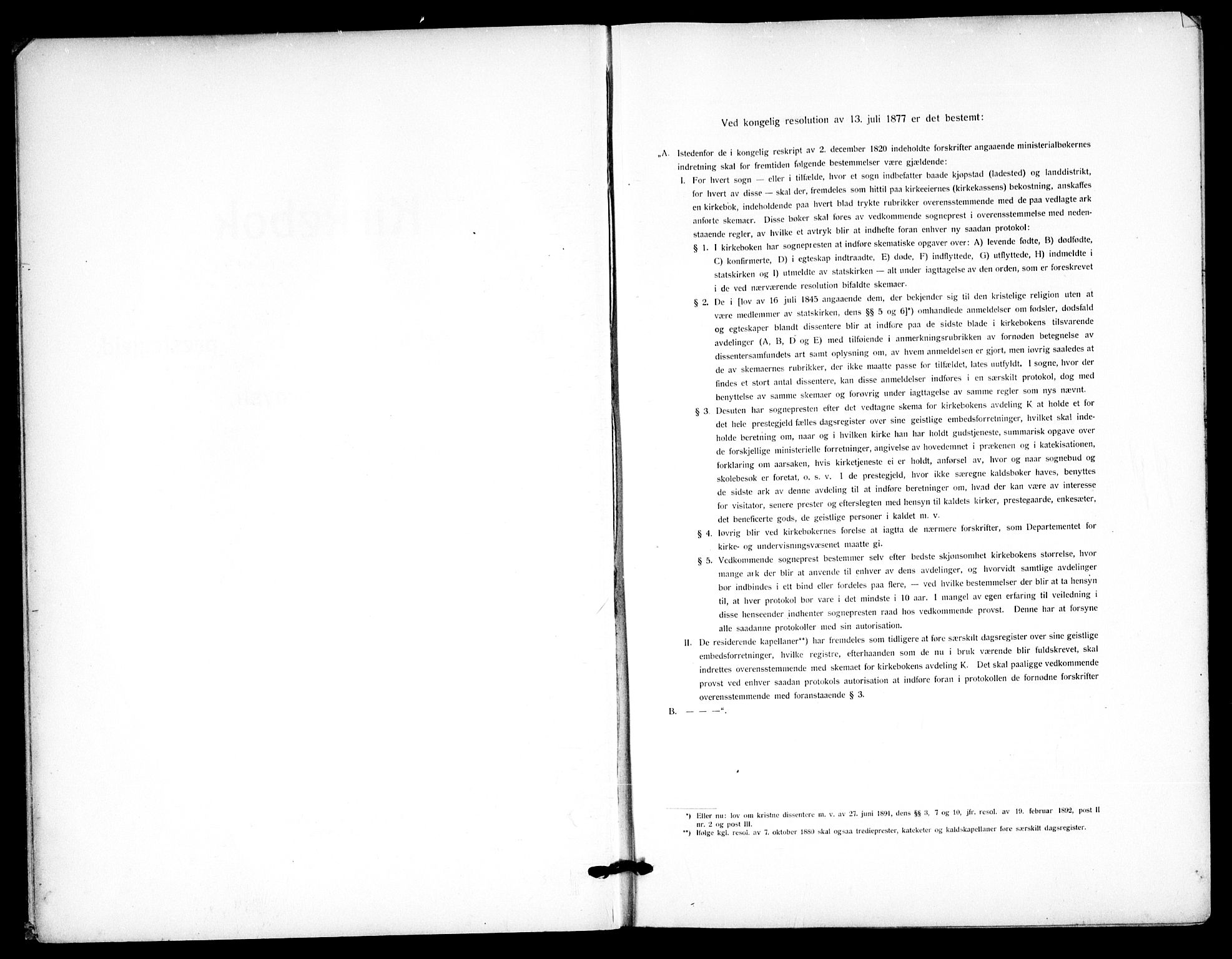 Uranienborg prestekontor Kirkebøker, AV/SAO-A-10877/H/Ha/L0005: Lysningsprotokoll nr. I 5, 1915-1928