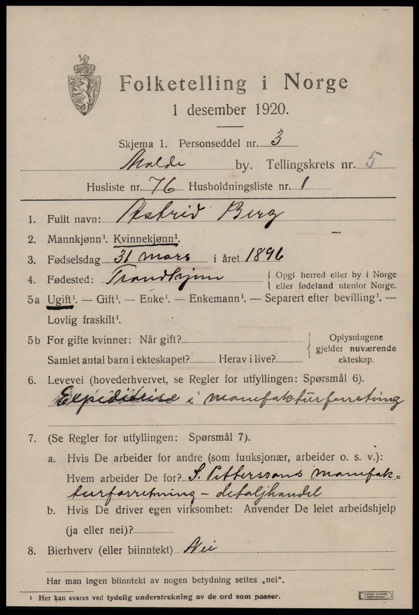 SAT, Folketelling 1920 for 1502 Molde kjøpstad, 1920, s. 8055
