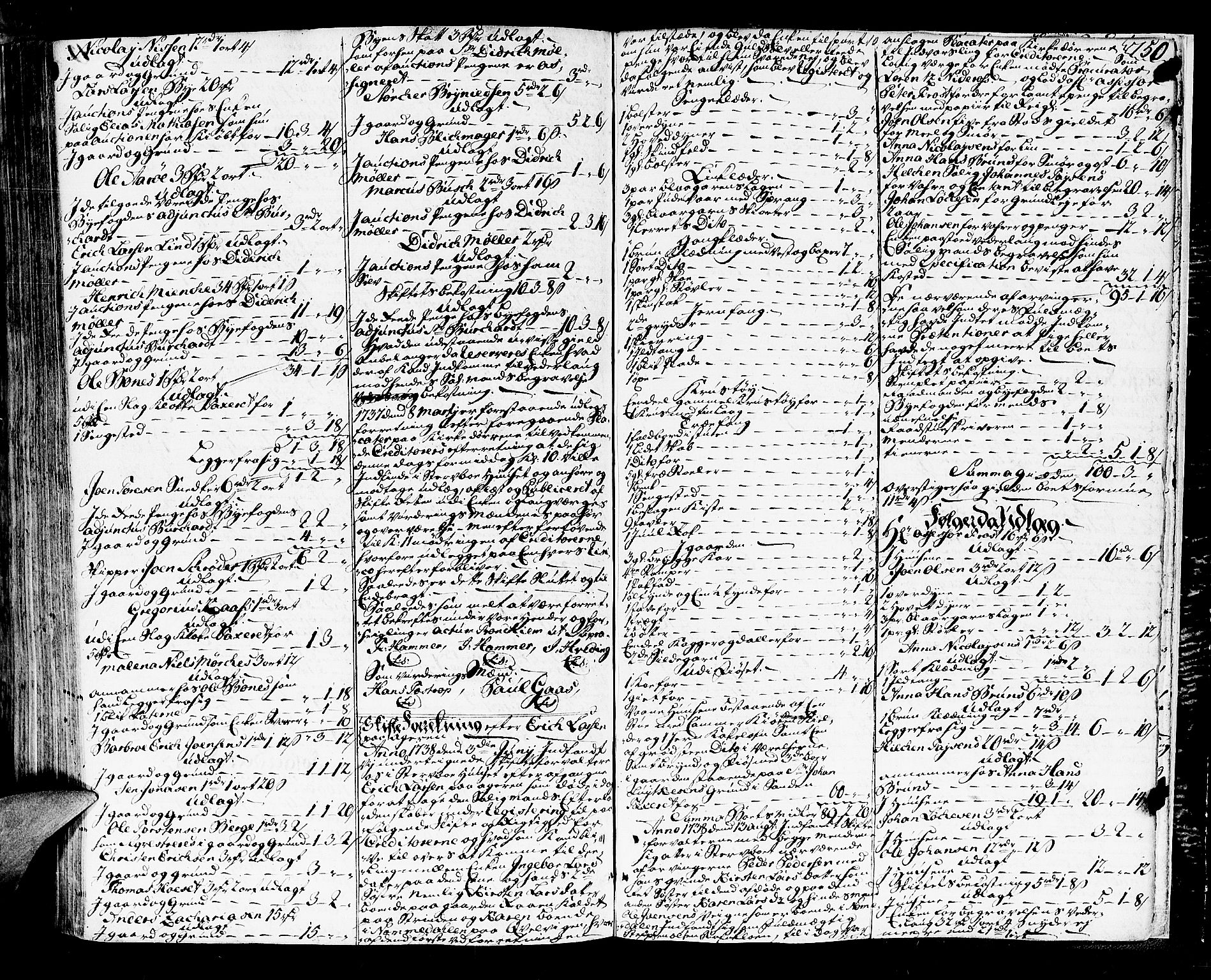 Trondheim byfogd, AV/SAT-A-0003/1/3/3A/L0013: Skifteprotokoll - gml.nr.12. (m/ register), 1735-1738, s. 749b-750a