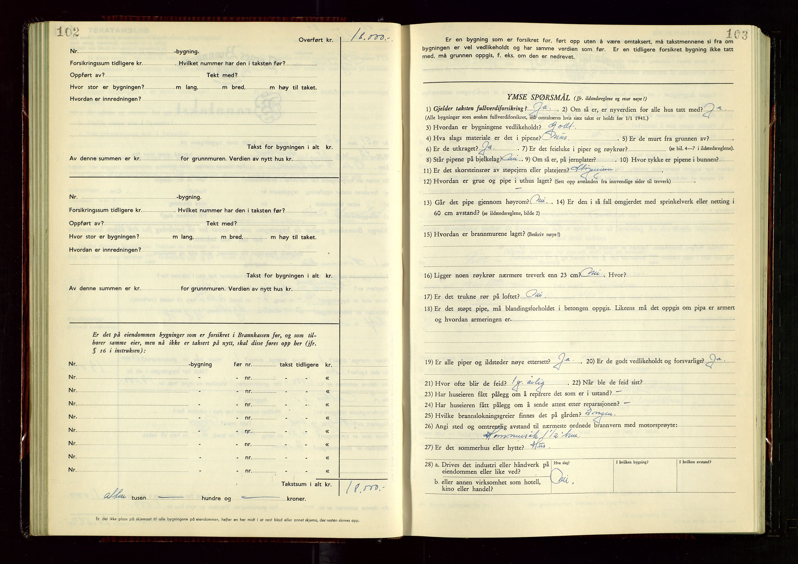 Hetland lensmannskontor, AV/SAST-A-100101/Gob/L0008: "Branntakstprotokoll", 1949-1953, s. 102-103