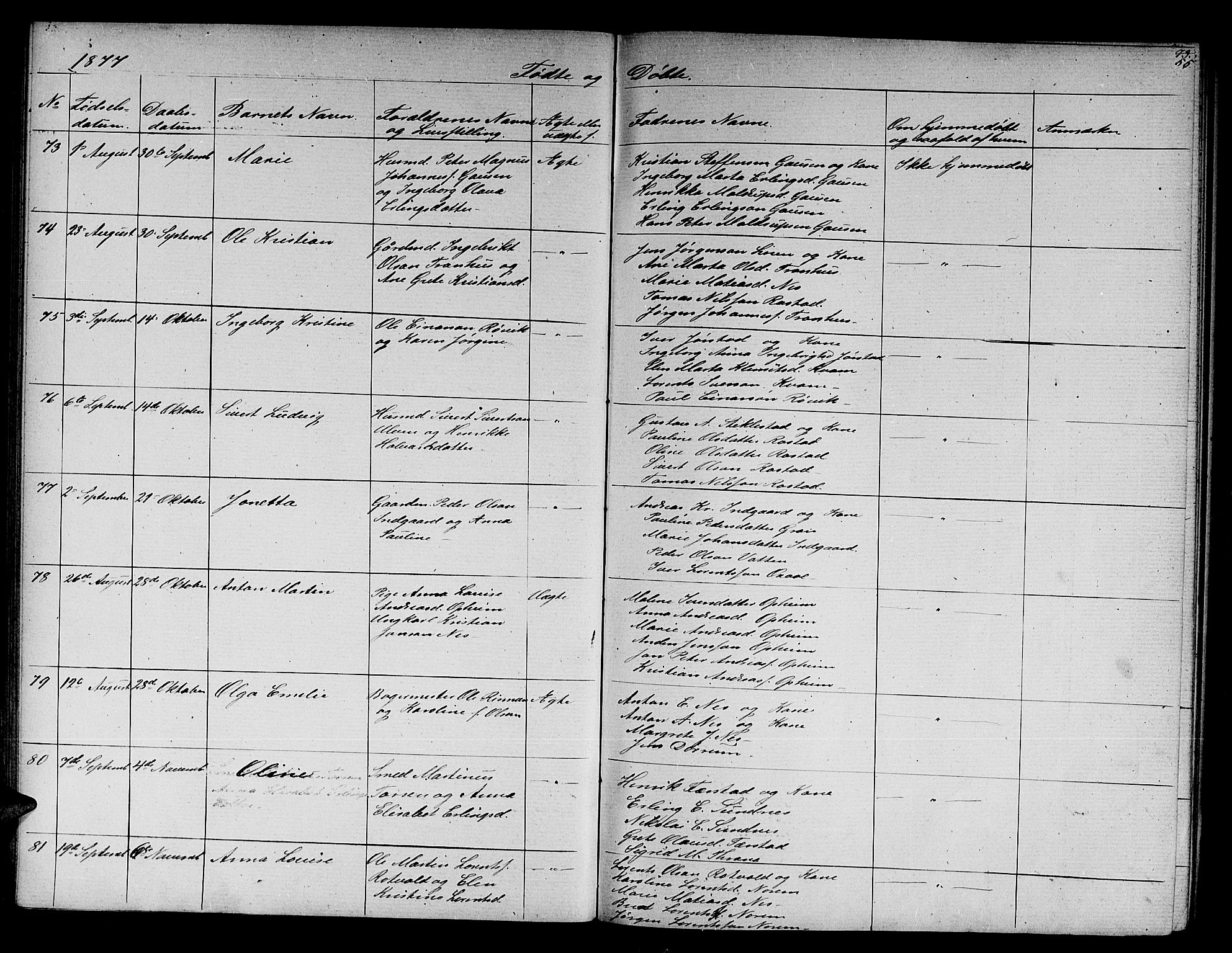 Ministerialprotokoller, klokkerbøker og fødselsregistre - Nord-Trøndelag, SAT/A-1458/730/L0300: Klokkerbok nr. 730C03, 1872-1879, s. 55