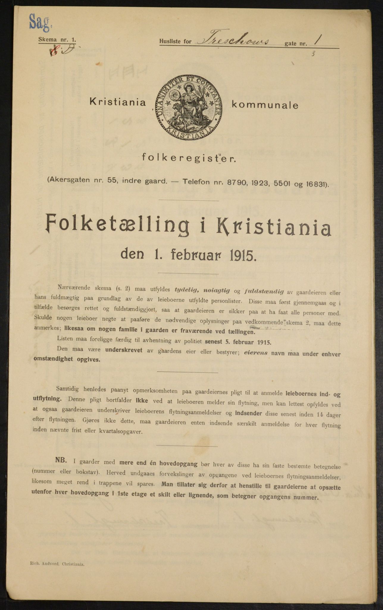 OBA, Kommunal folketelling 1.2.1915 for Kristiania, 1915, s. 115770