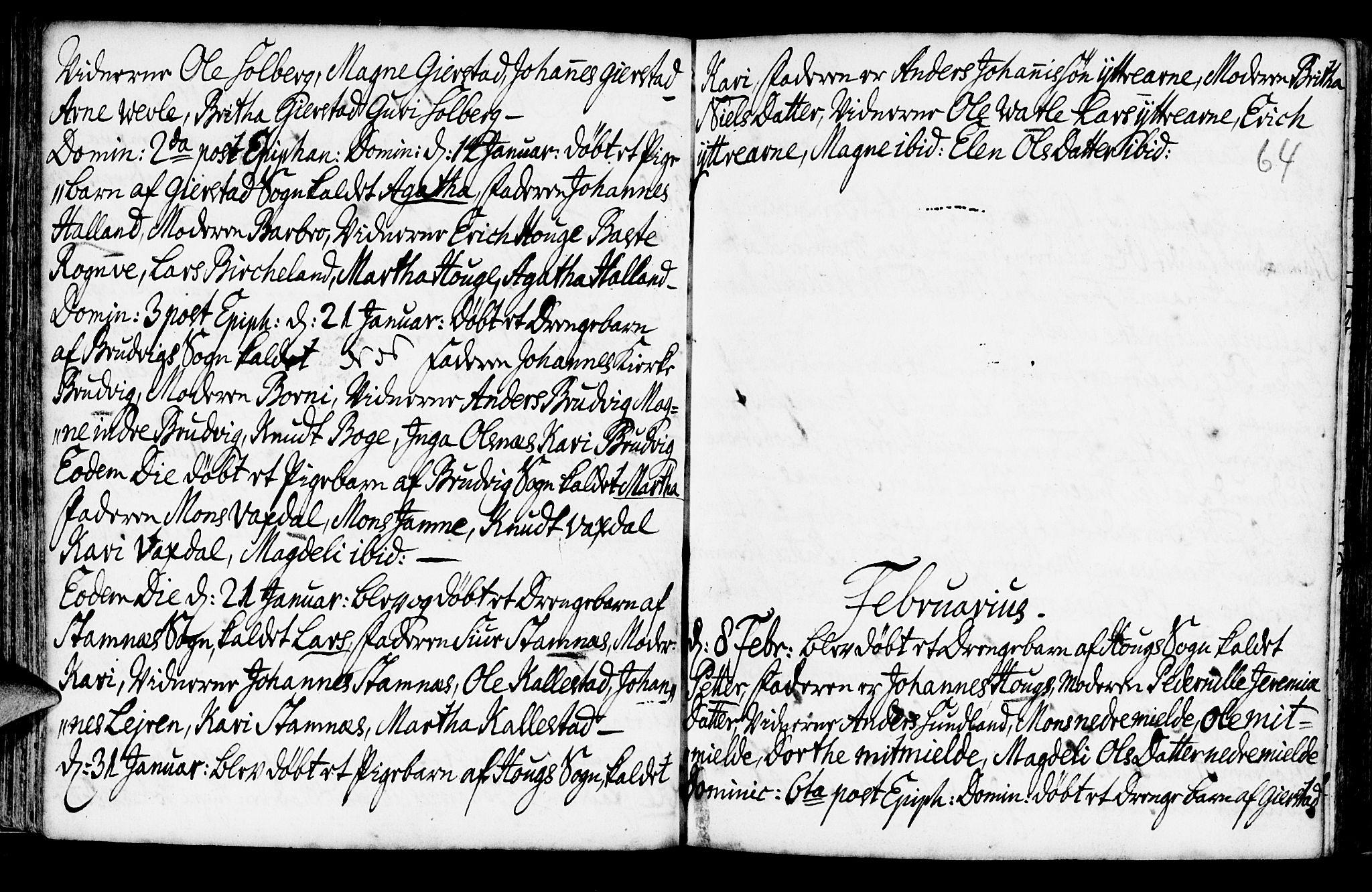 Haus sokneprestembete, SAB/A-75601/H/Haa: Ministerialbok nr. A 6, 1748-1758, s. 64