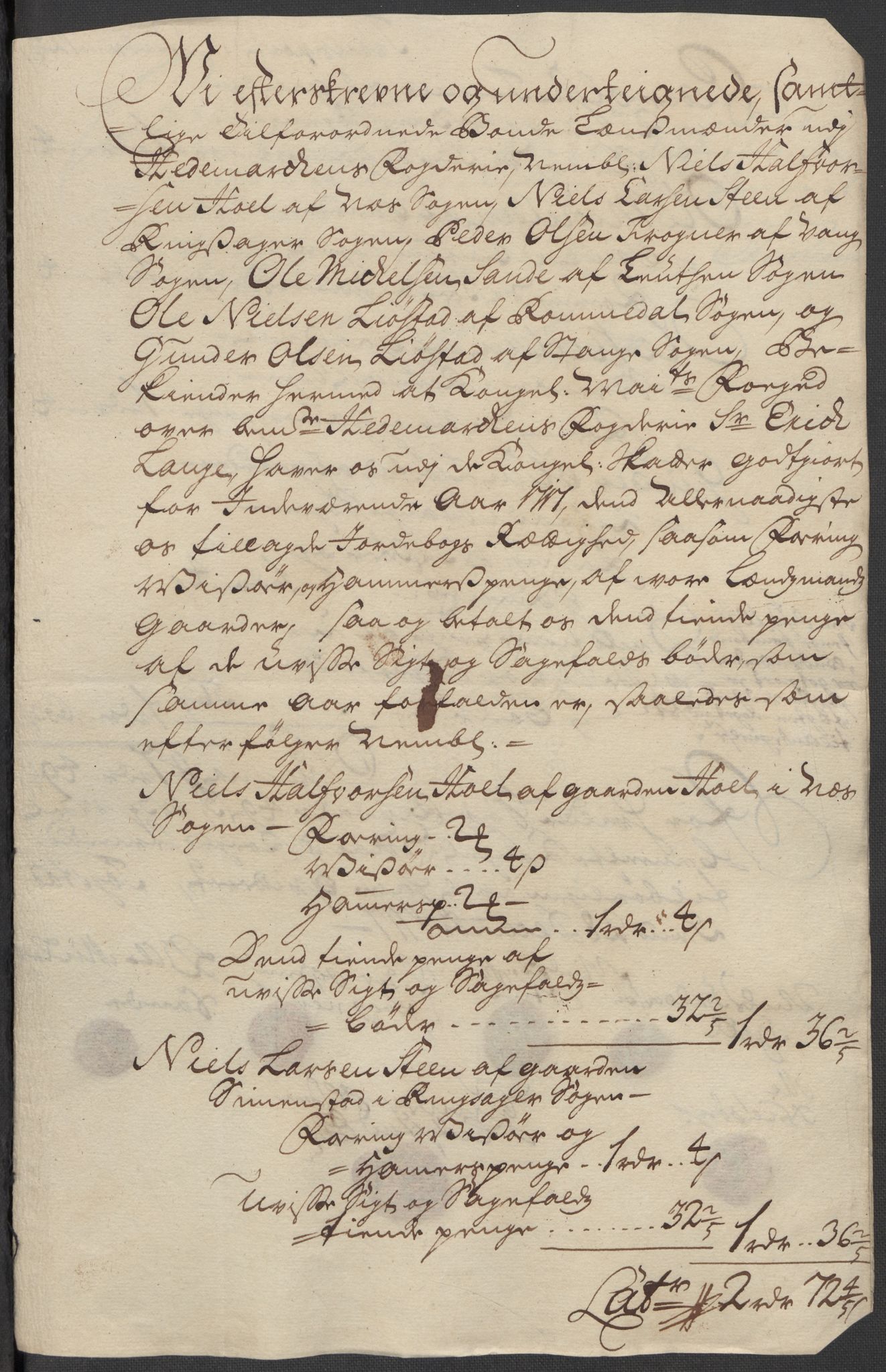 Rentekammeret inntil 1814, Reviderte regnskaper, Fogderegnskap, AV/RA-EA-4092/R16/L1056: Fogderegnskap Hedmark, 1717, s. 325