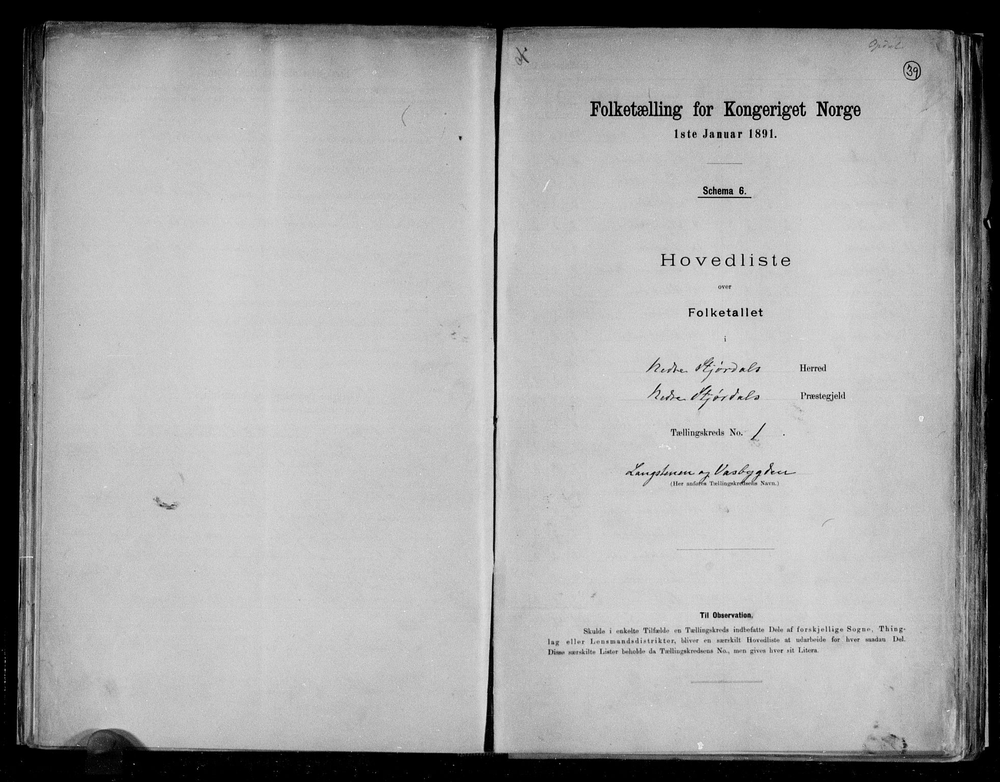 RA, Folketelling 1891 for 1714 Nedre Stjørdal herred, 1891, s. 4