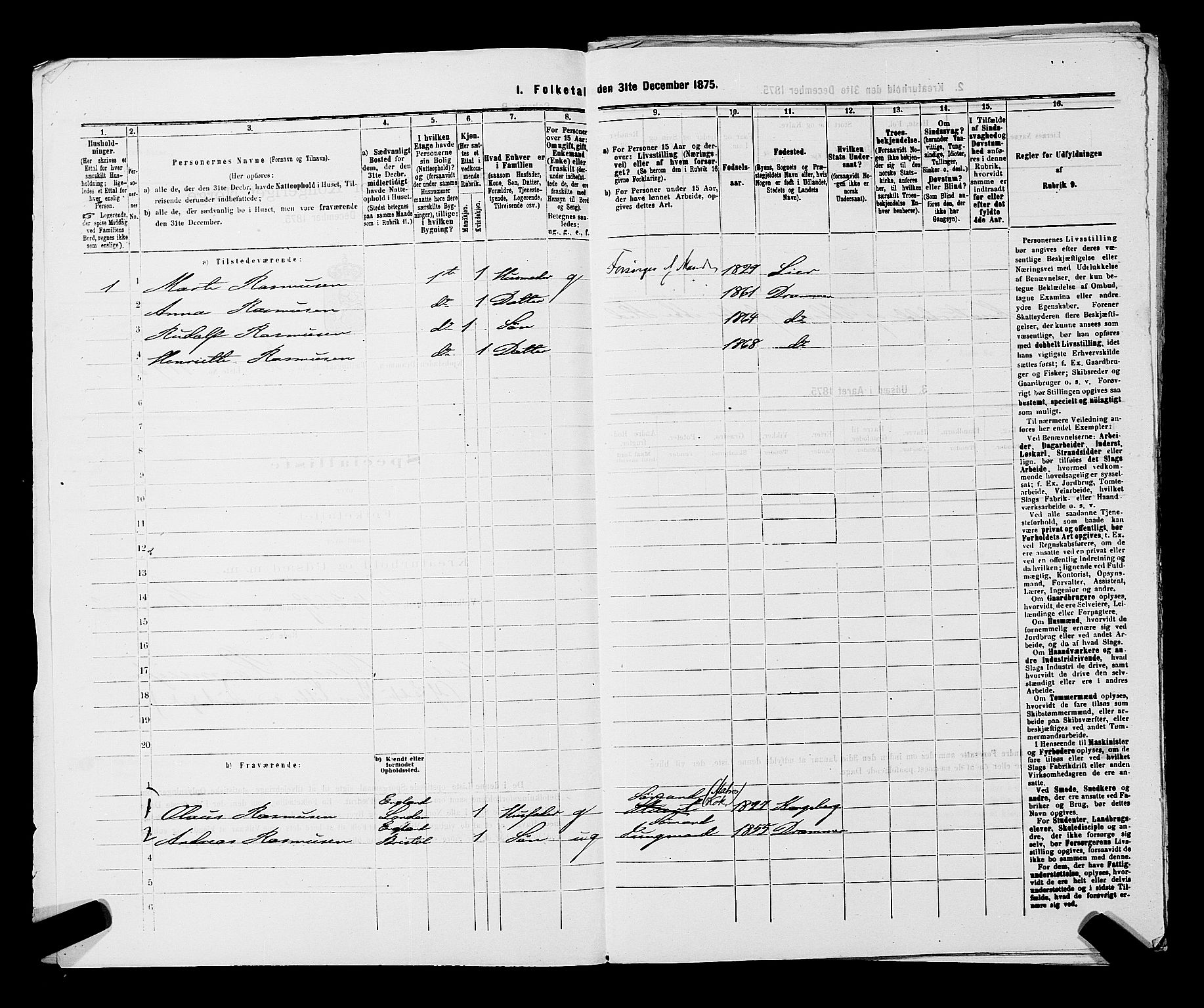 SAKO, Folketelling 1875 for 0602 Drammen kjøpstad, 1875, s. 2779