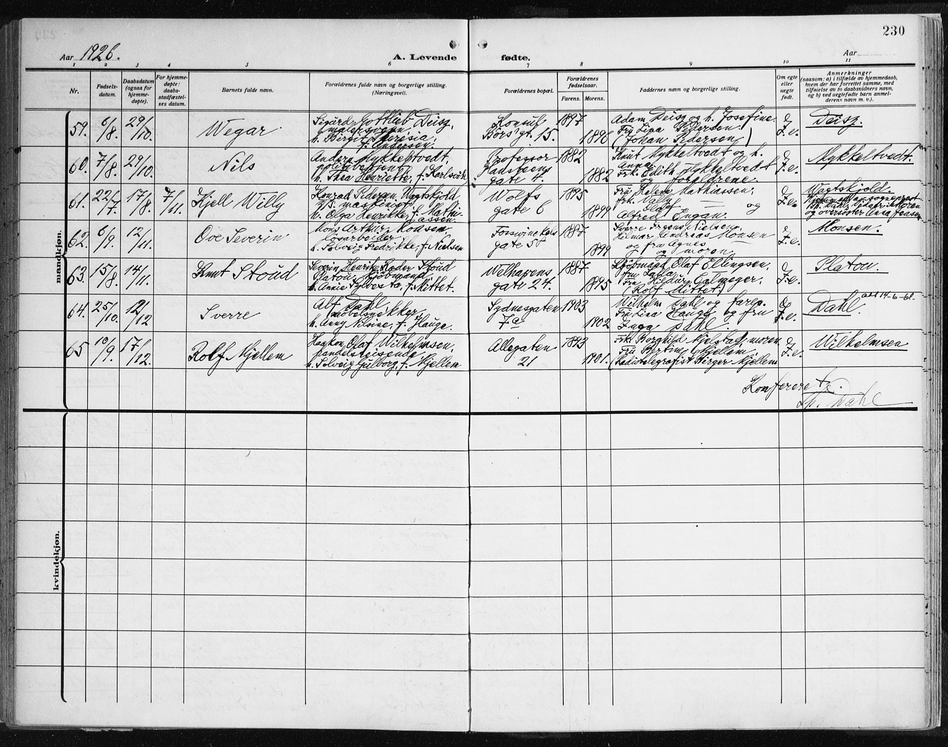 Johanneskirken sokneprestembete, AV/SAB-A-76001/H/Haa: Ministerialbok nr. A 3, 1913-1934, s. 230