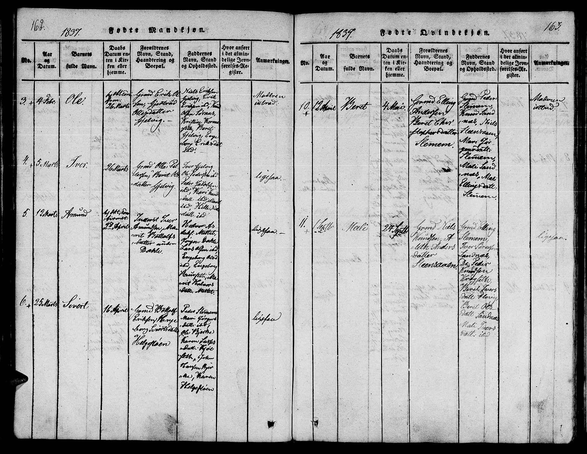 Ministerialprotokoller, klokkerbøker og fødselsregistre - Møre og Romsdal, AV/SAT-A-1454/547/L0602: Ministerialbok nr. 547A04, 1818-1845, s. 162-163