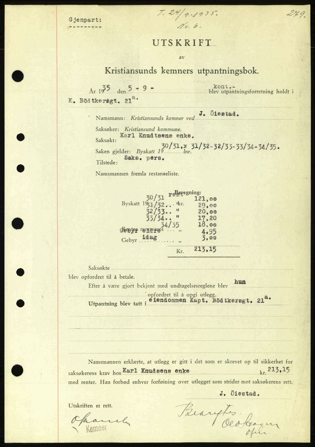 Kristiansund byfogd, SAT/A-4587/A/27: Pantebok nr. 28, 1934-1936, Tingl.dato: 24.09.1935