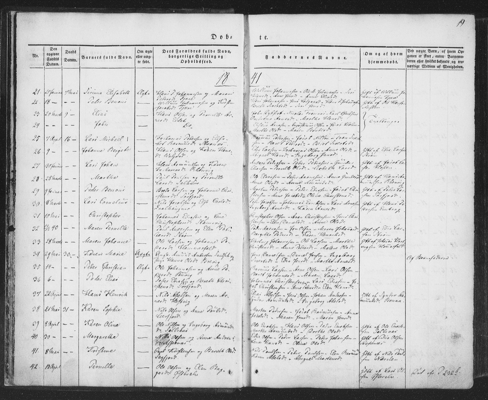 Ministerialprotokoller, klokkerbøker og fødselsregistre - Nordland, AV/SAT-A-1459/853/L0769: Ministerialbok nr. 853A08, 1836-1856, s. 19
