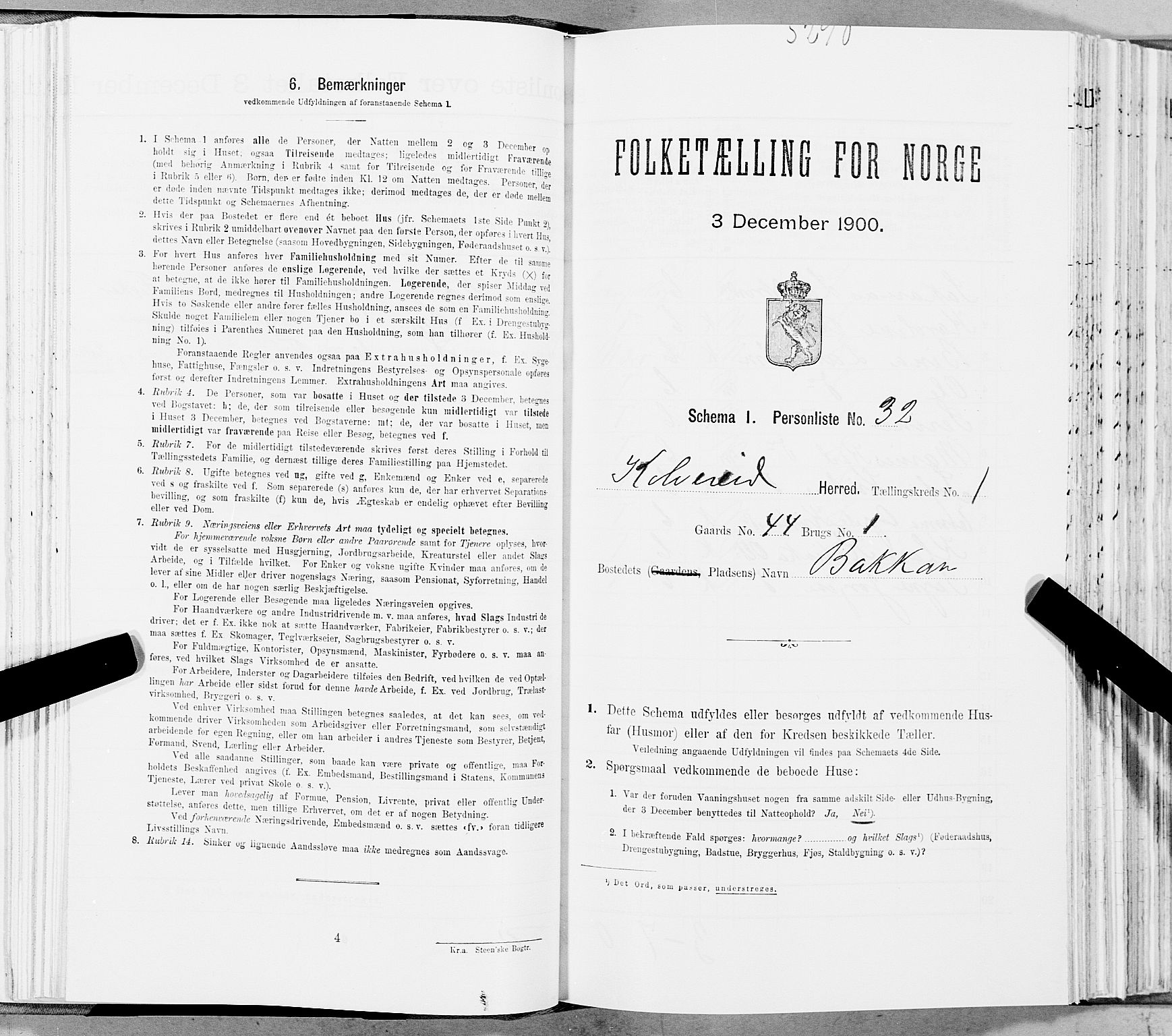 SAT, Folketelling 1900 for 1752 Kolvereid herred, 1900, s. 107