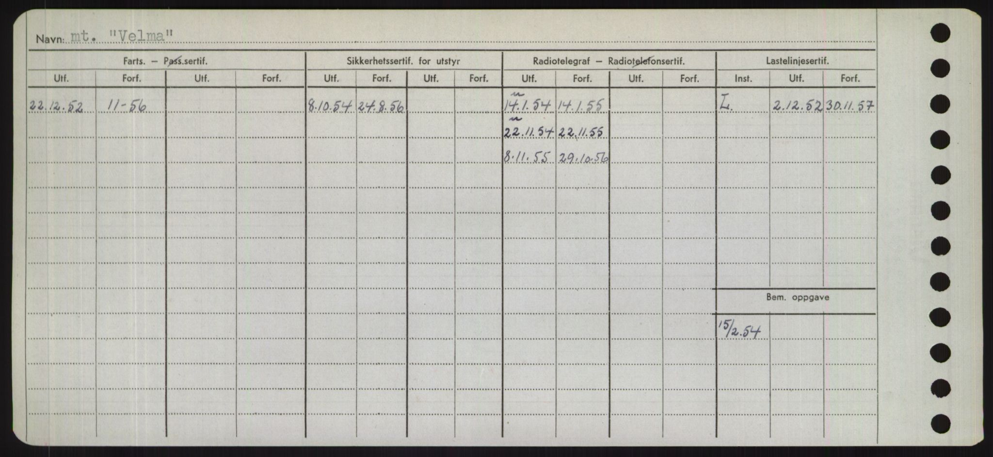 Sjøfartsdirektoratet med forløpere, Skipsmålingen, RA/S-1627/H/Hd/L0040: Fartøy, U-Ve, s. 590