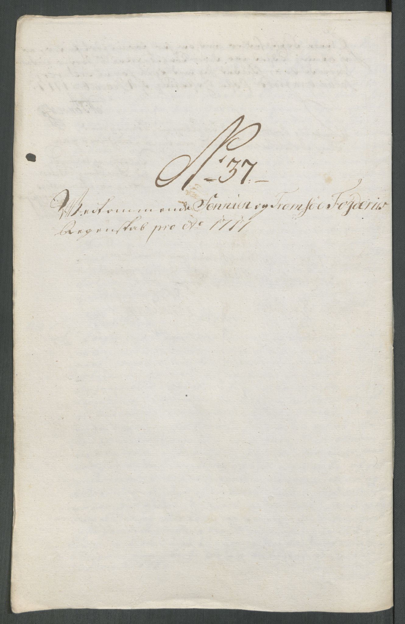 Rentekammeret inntil 1814, Reviderte regnskaper, Fogderegnskap, AV/RA-EA-4092/R68/L4763: Fogderegnskap Senja og Troms, 1717, s. 277