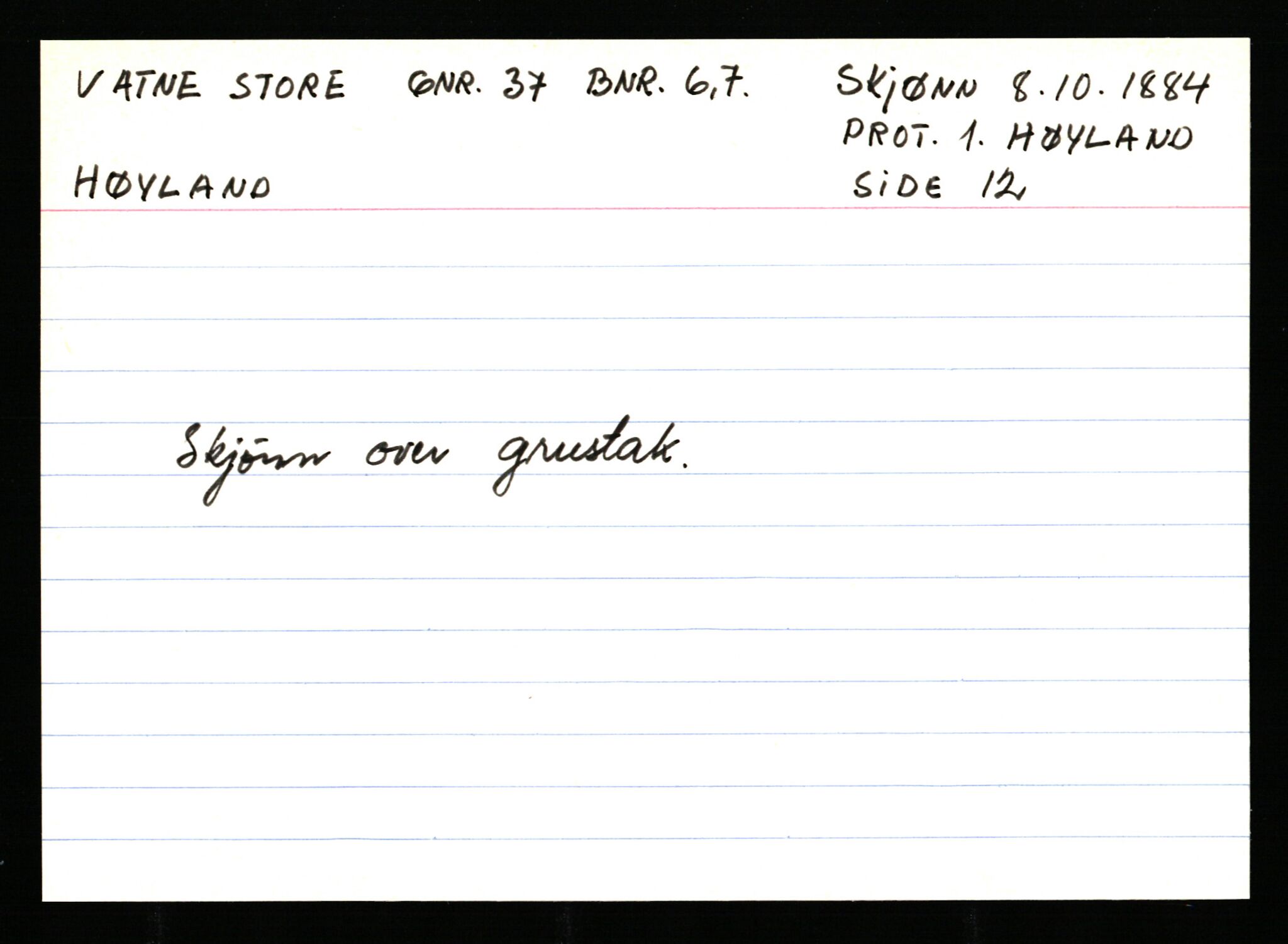 Statsarkivet i Stavanger, AV/SAST-A-101971/03/Y/Ym/L0065: Åstedskort sortert etter gårdsnavn: Vatland - Vervig, 1600-1950, s. 39