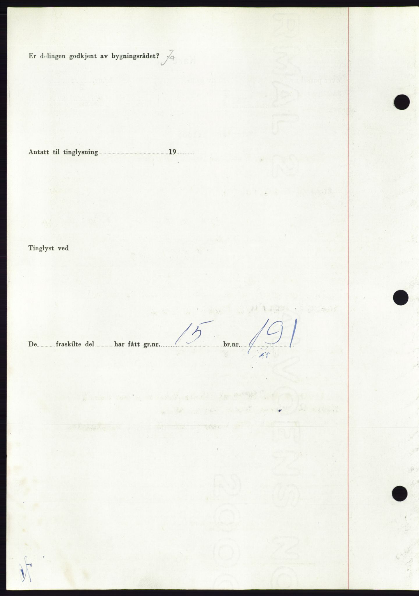 Søre Sunnmøre sorenskriveri, AV/SAT-A-4122/1/2/2C/L0090: Pantebok nr. 16A, 1951-1951, Dagboknr: 1892/1951