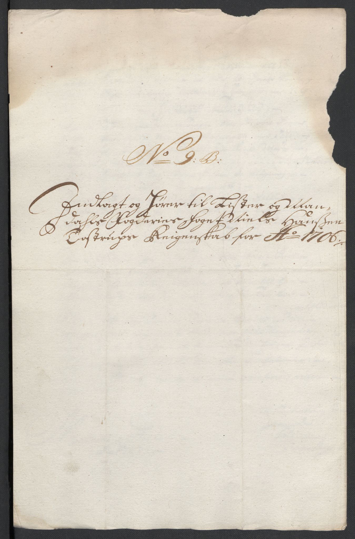 Rentekammeret inntil 1814, Reviderte regnskaper, Fogderegnskap, RA/EA-4092/R43/L2551: Fogderegnskap Lista og Mandal, 1705-1709, s. 300