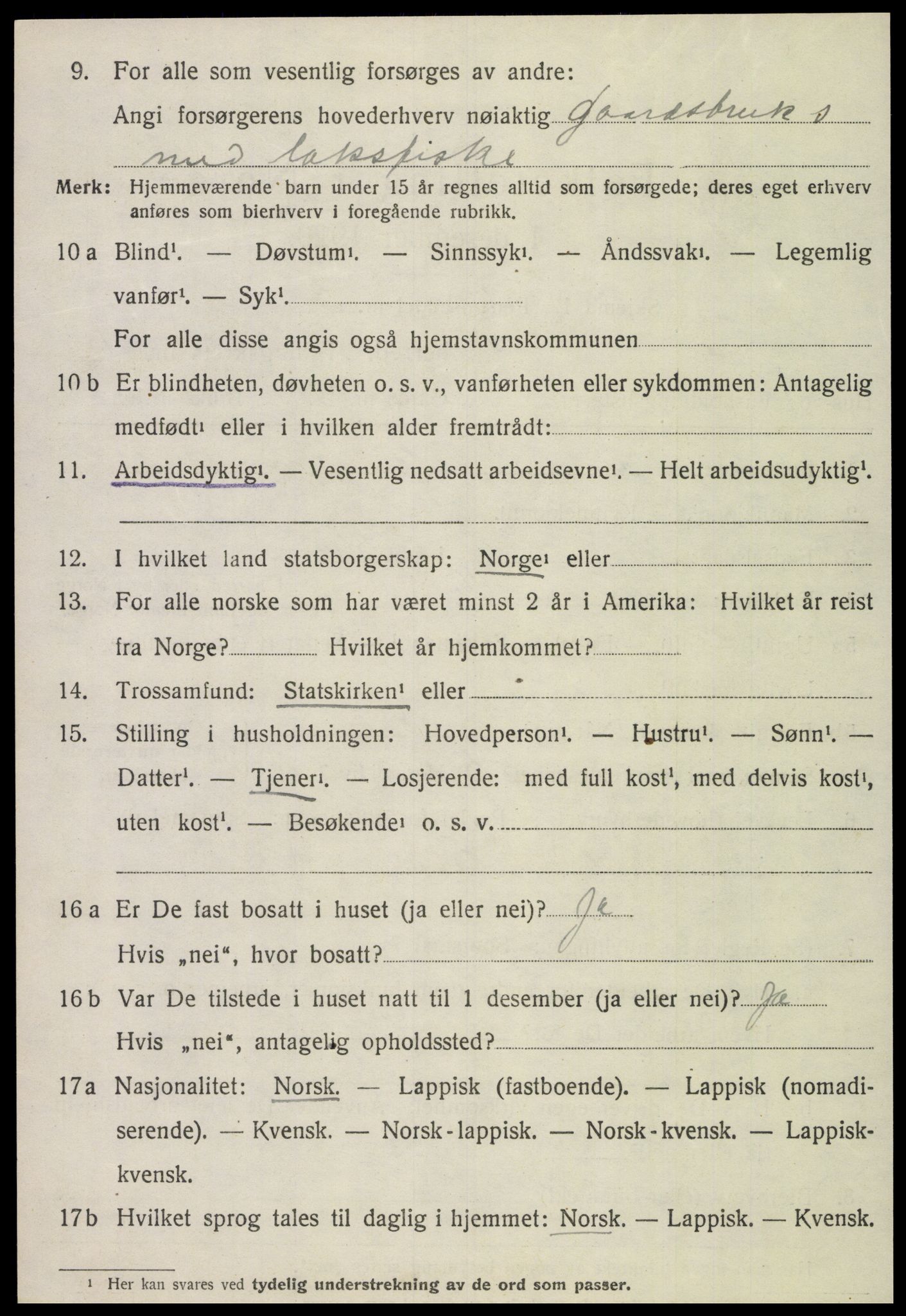 SAT, Folketelling 1920 for 1748 Fosnes herred, 1920, s. 420