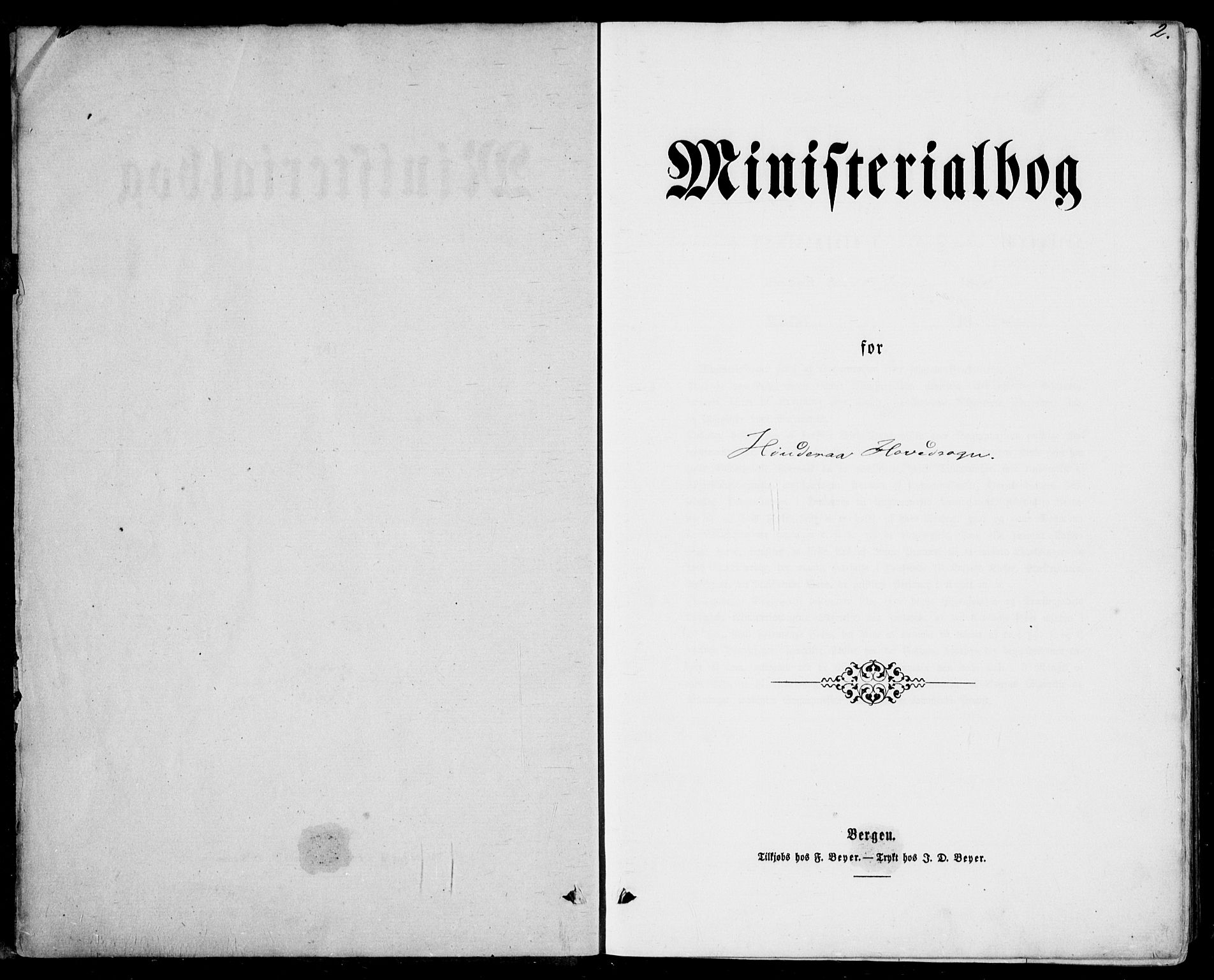 Nedstrand sokneprestkontor, SAST/A-101841/01/IV: Ministerialbok nr. A 9, 1861-1876, s. 2