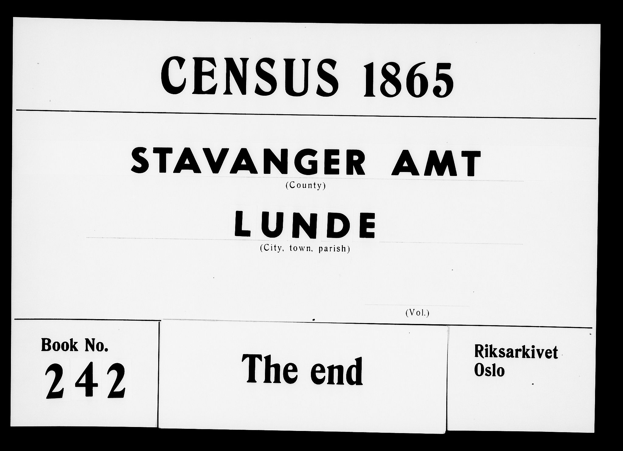 RA, Folketelling 1865 for 1112P Lund prestegjeld, 1865, s. 119