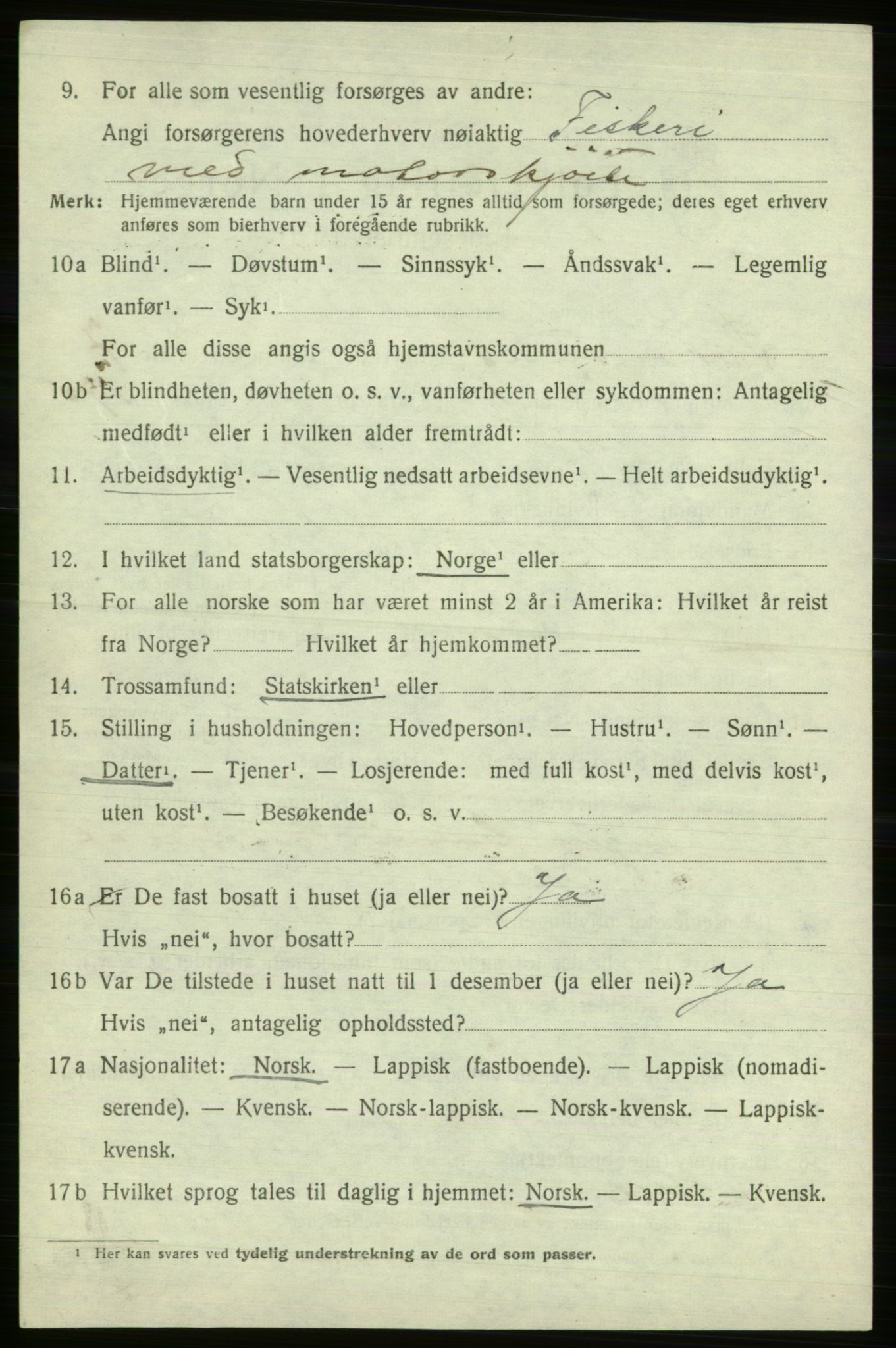 SATØ, Folketelling 1920 for 2016 Sørøysund herred, 1920, s. 2787